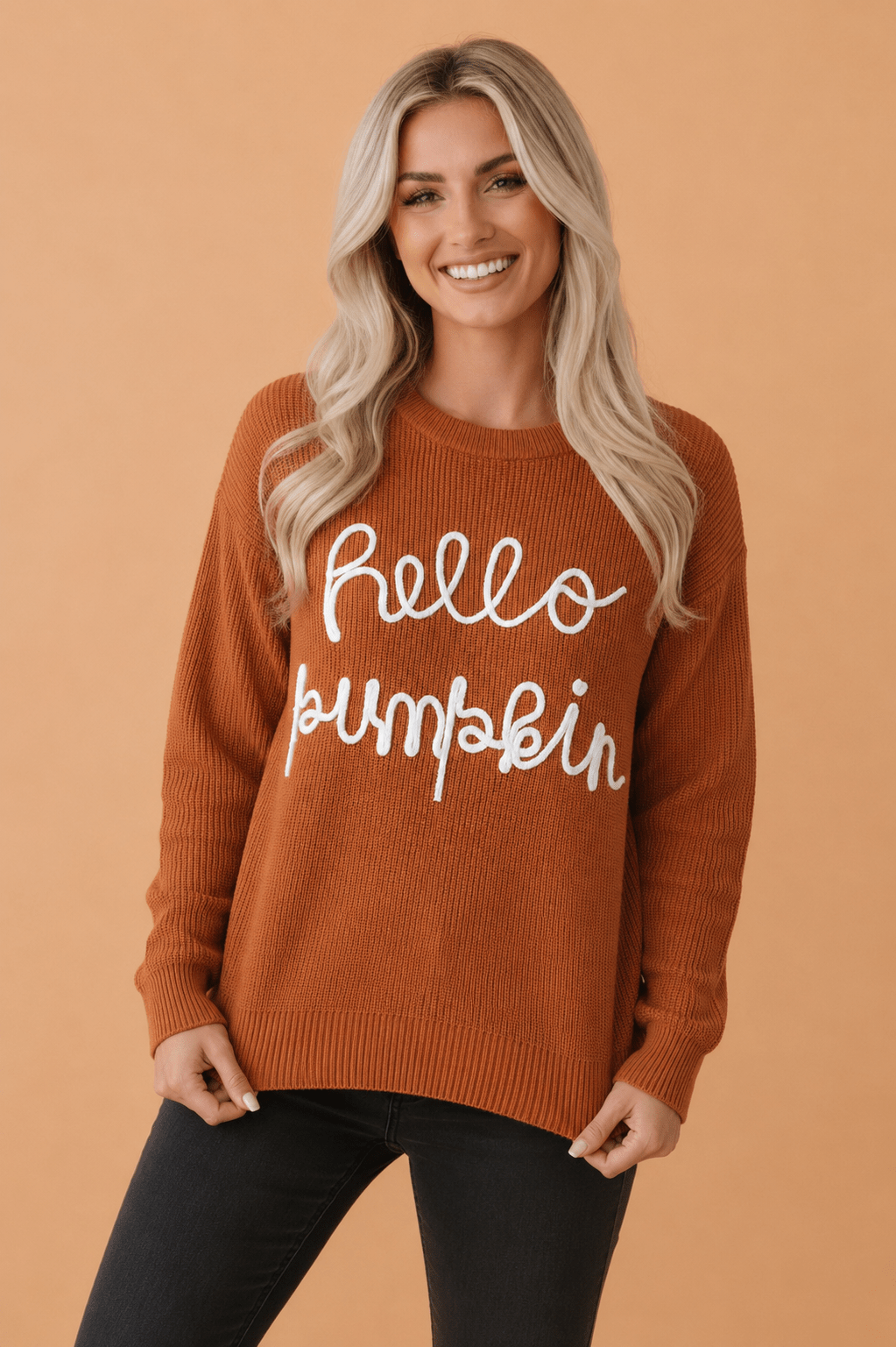 Hello Pumpkin Crewneck Sweater - Rooted & Reckless Co.