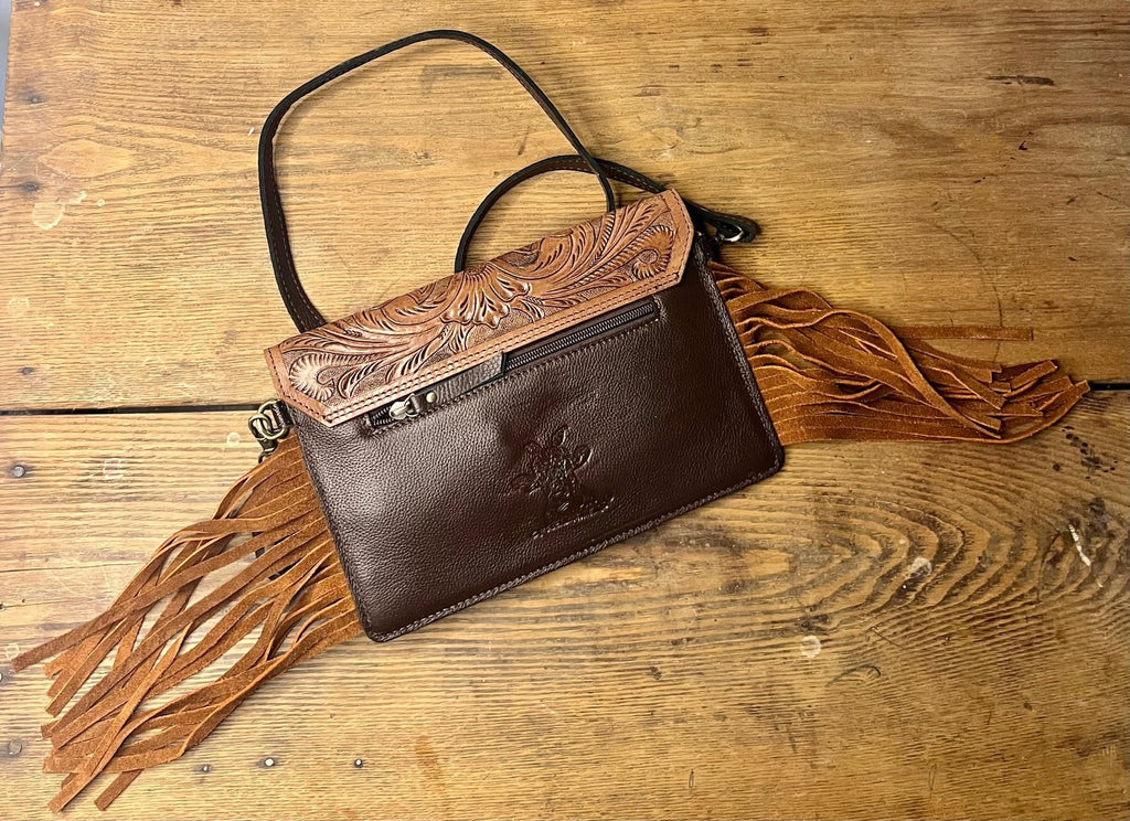 Henrietta Tooled Crossbody - Rooted & Reckless Co.