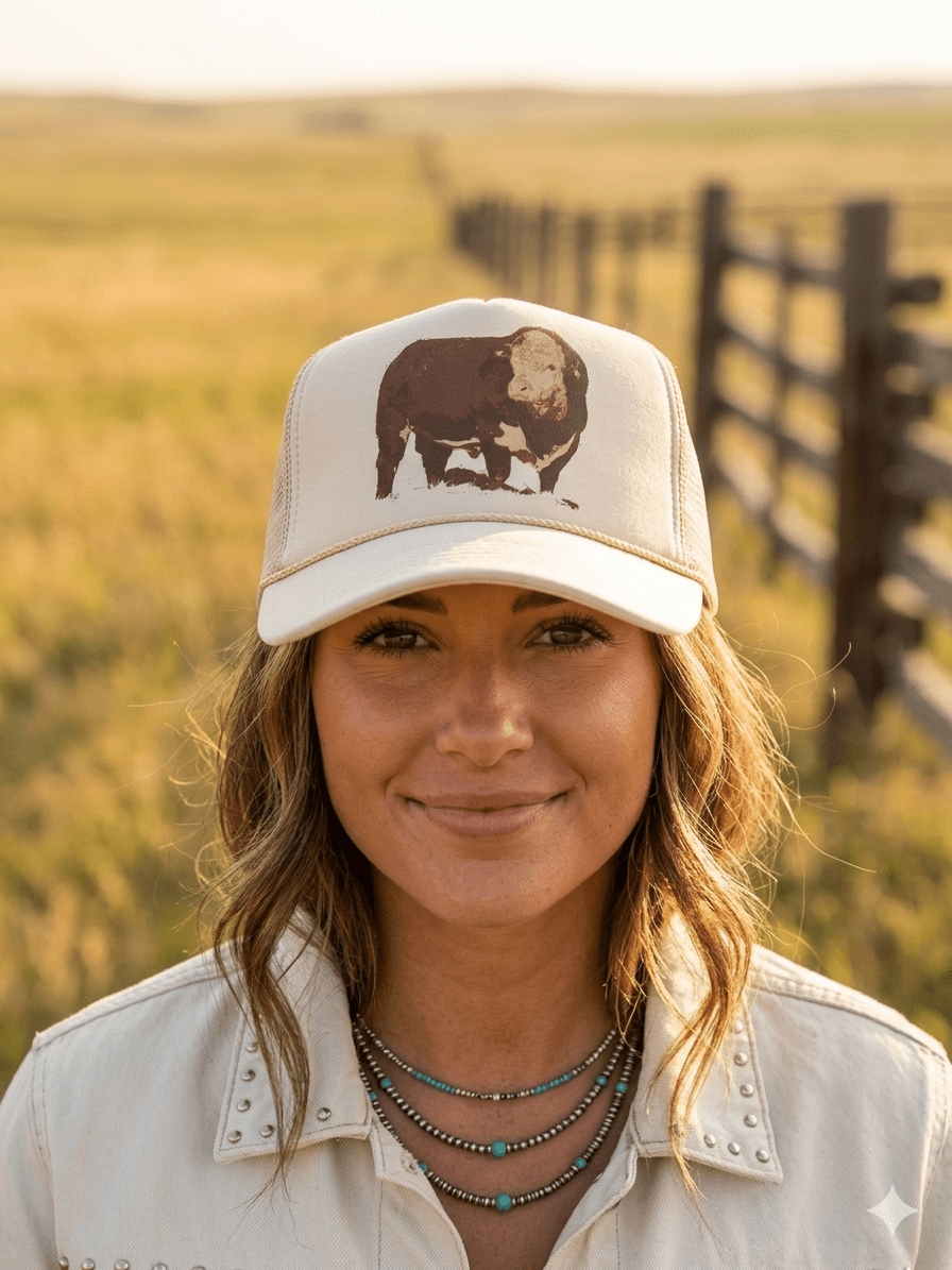Hereford Bull Trucker Hat - Rooted & Reckless Co.