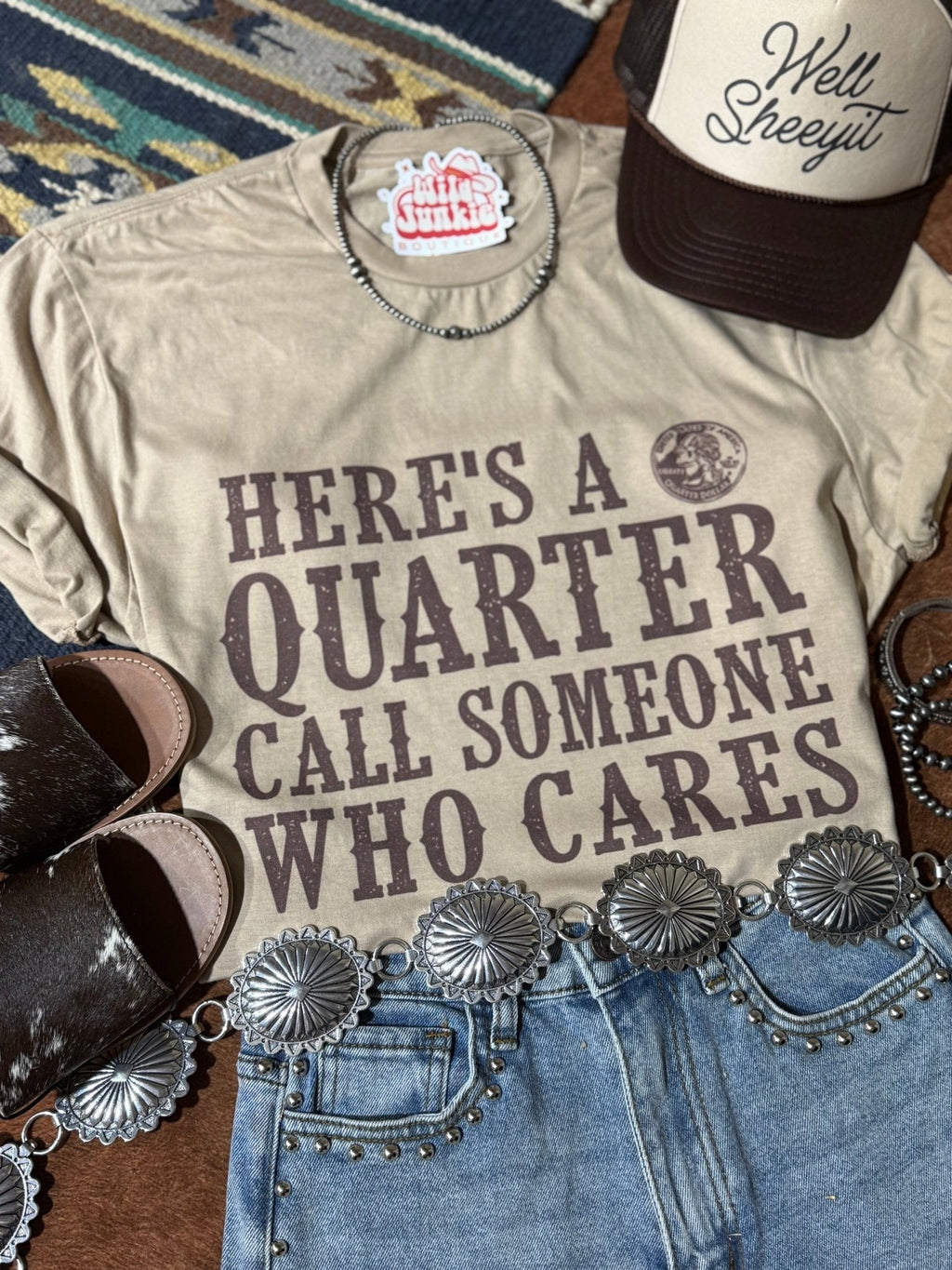 Here's A Quarter Graphic Tee - Rooted & Reckless Co.
