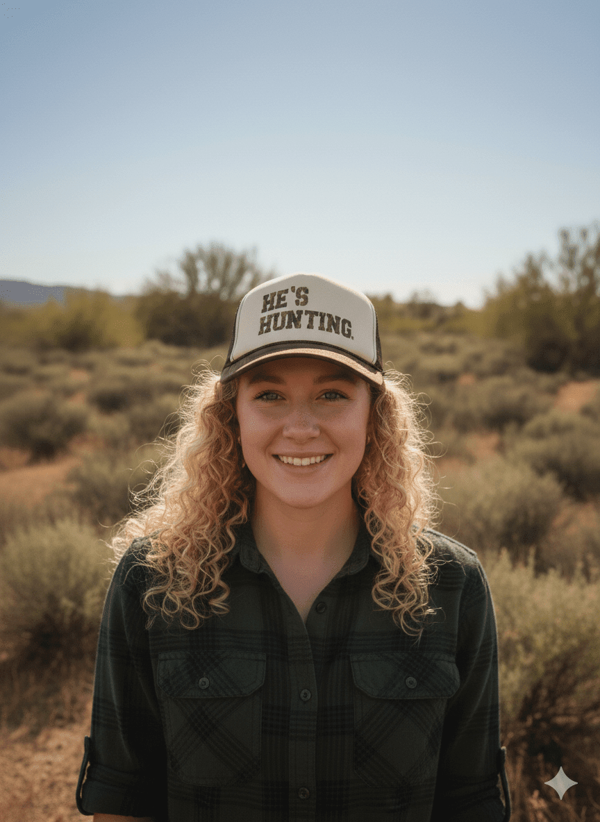 He's Hunting Trucker Hat - Rooted & Reckless Co.