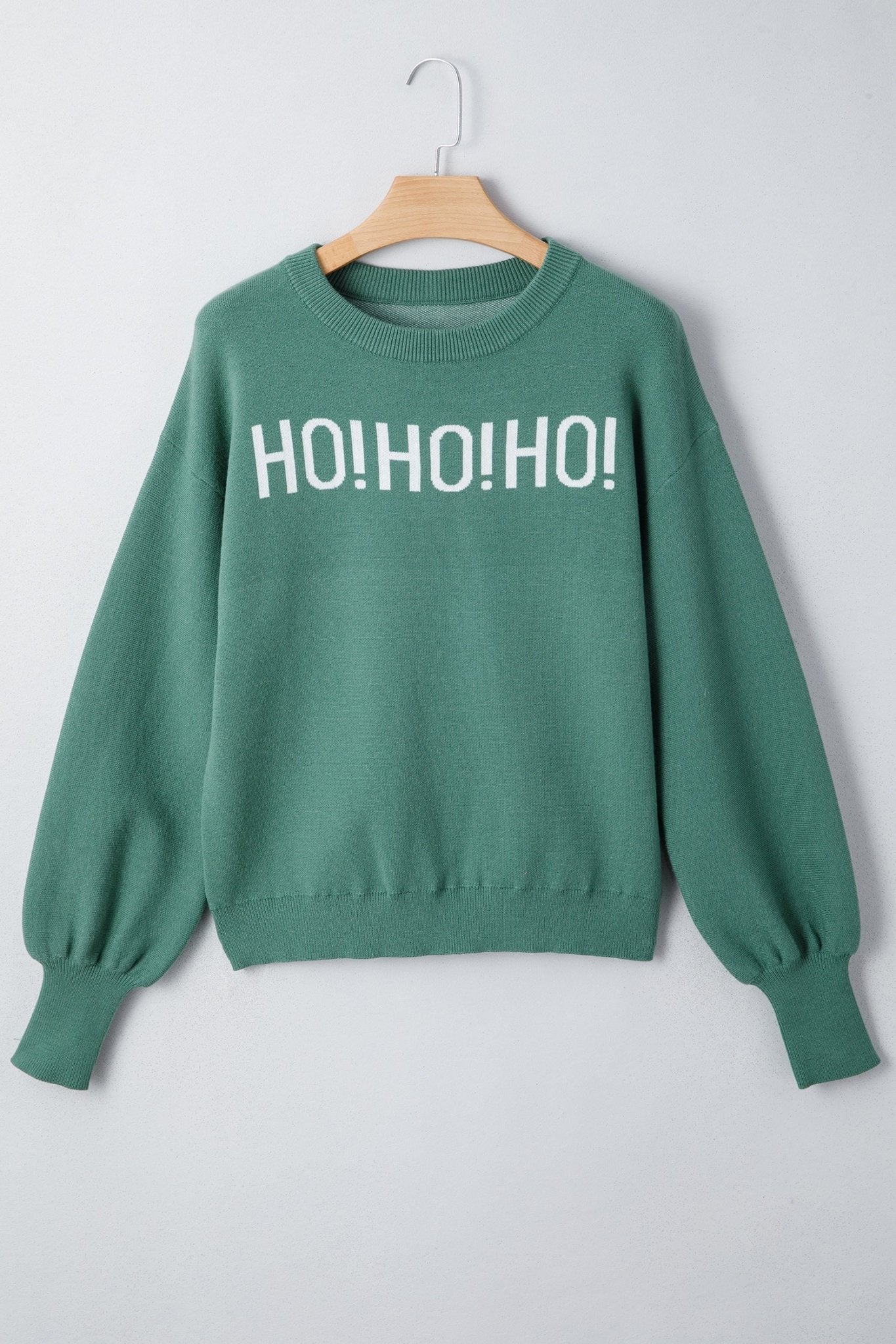 Ho Ho Ho Merry Christmas Drop Shoulder Sweater - Rooted & Reckless Co.