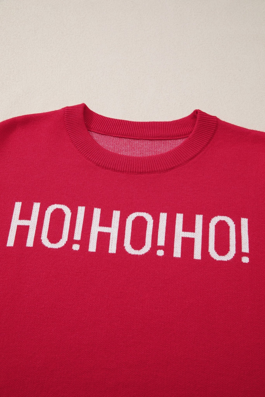 Ho Ho Ho Merry Christmas Drop Shoulder Sweater - Rooted & Reckless Co.