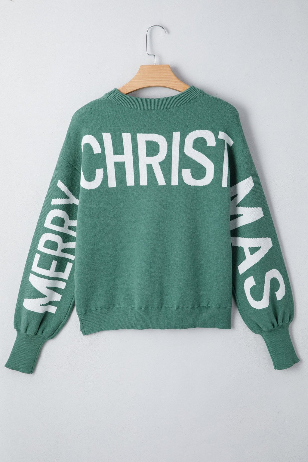 Ho Ho Ho Merry Christmas Drop Shoulder Sweater - Rooted & Reckless Co.