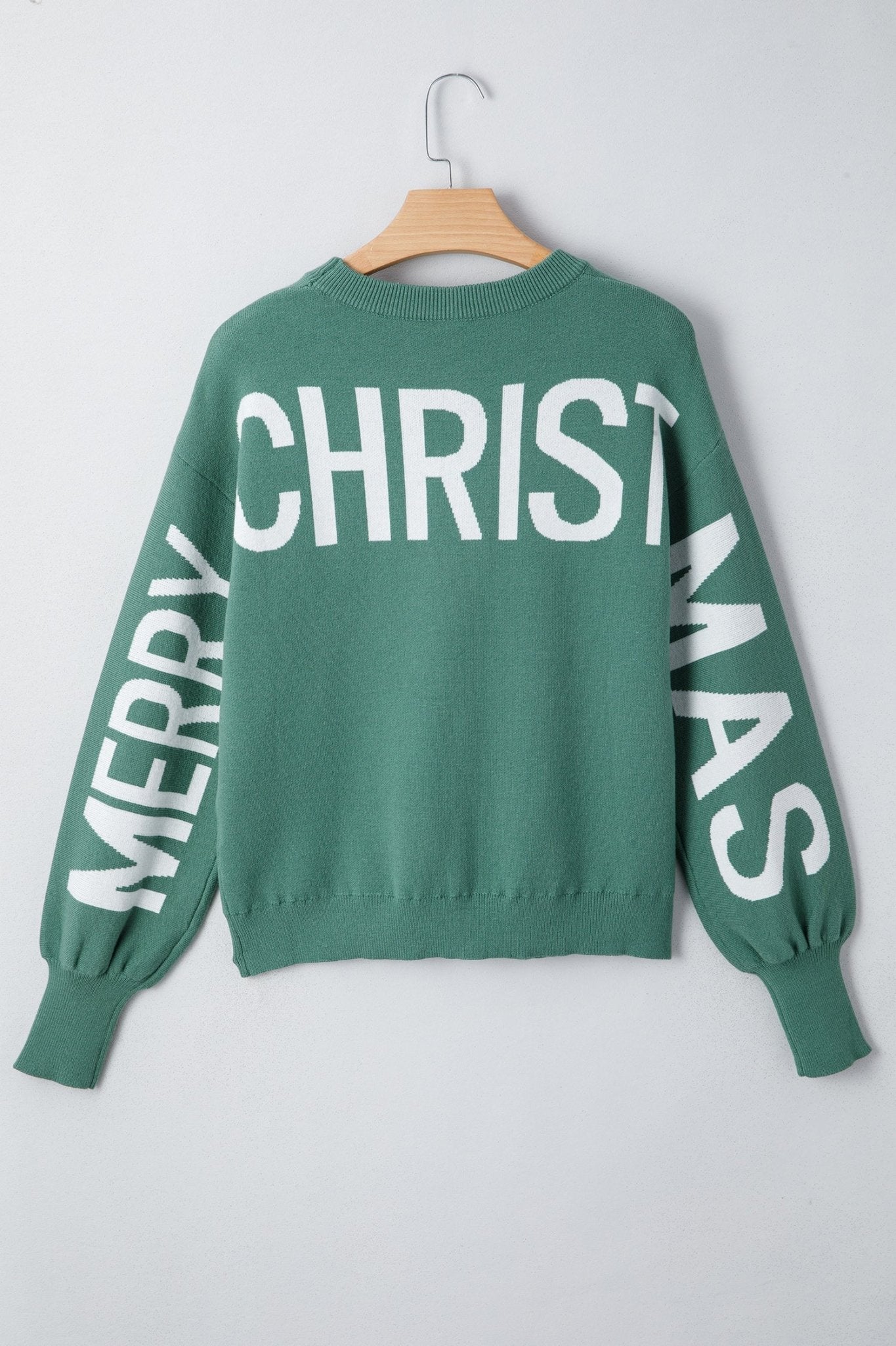 Ho Ho Ho Merry Christmas Drop Shoulder Sweater - Rooted & Reckless Co.
