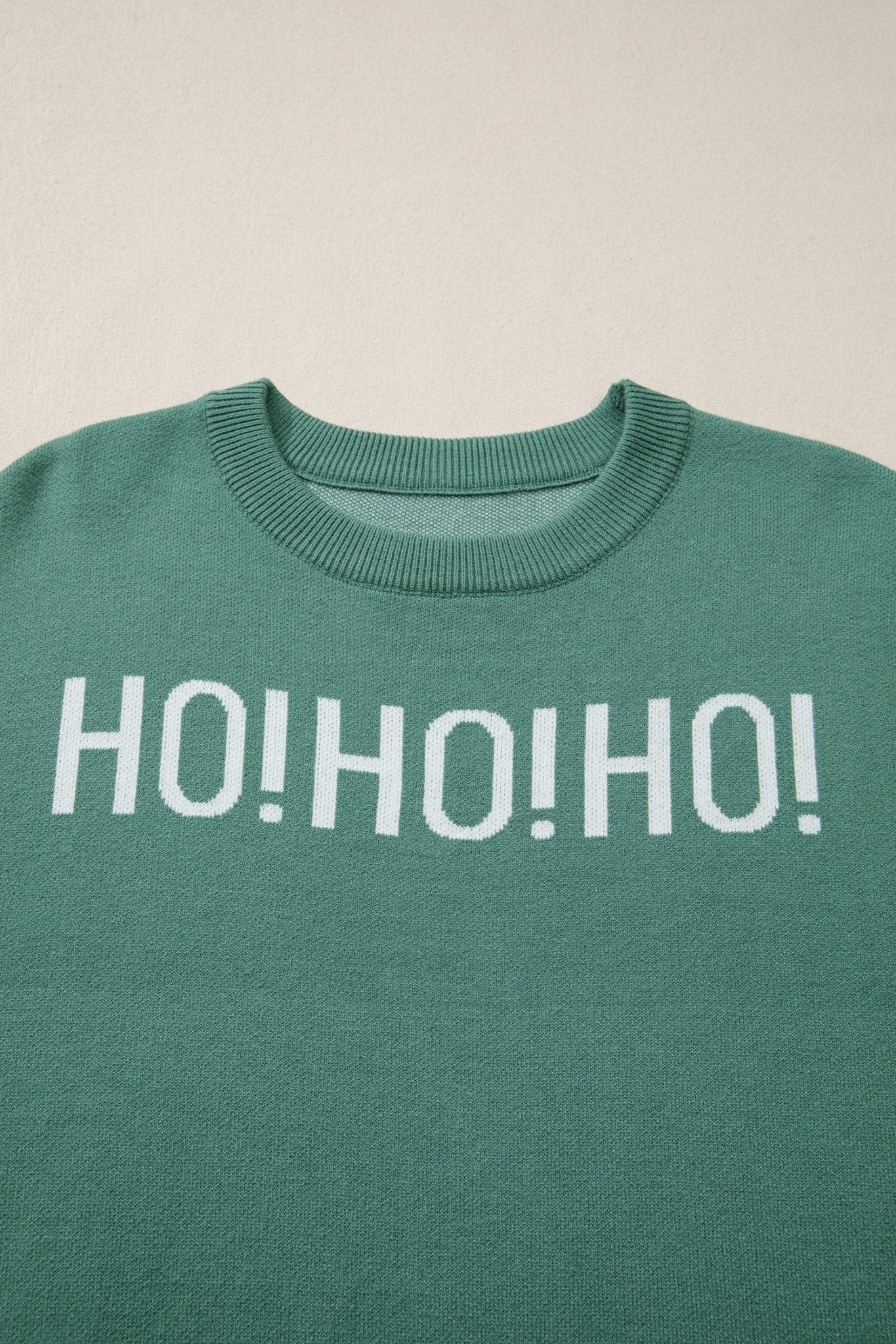 Ho Ho Ho Merry Christmas Drop Shoulder Sweater - Rooted & Reckless Co.