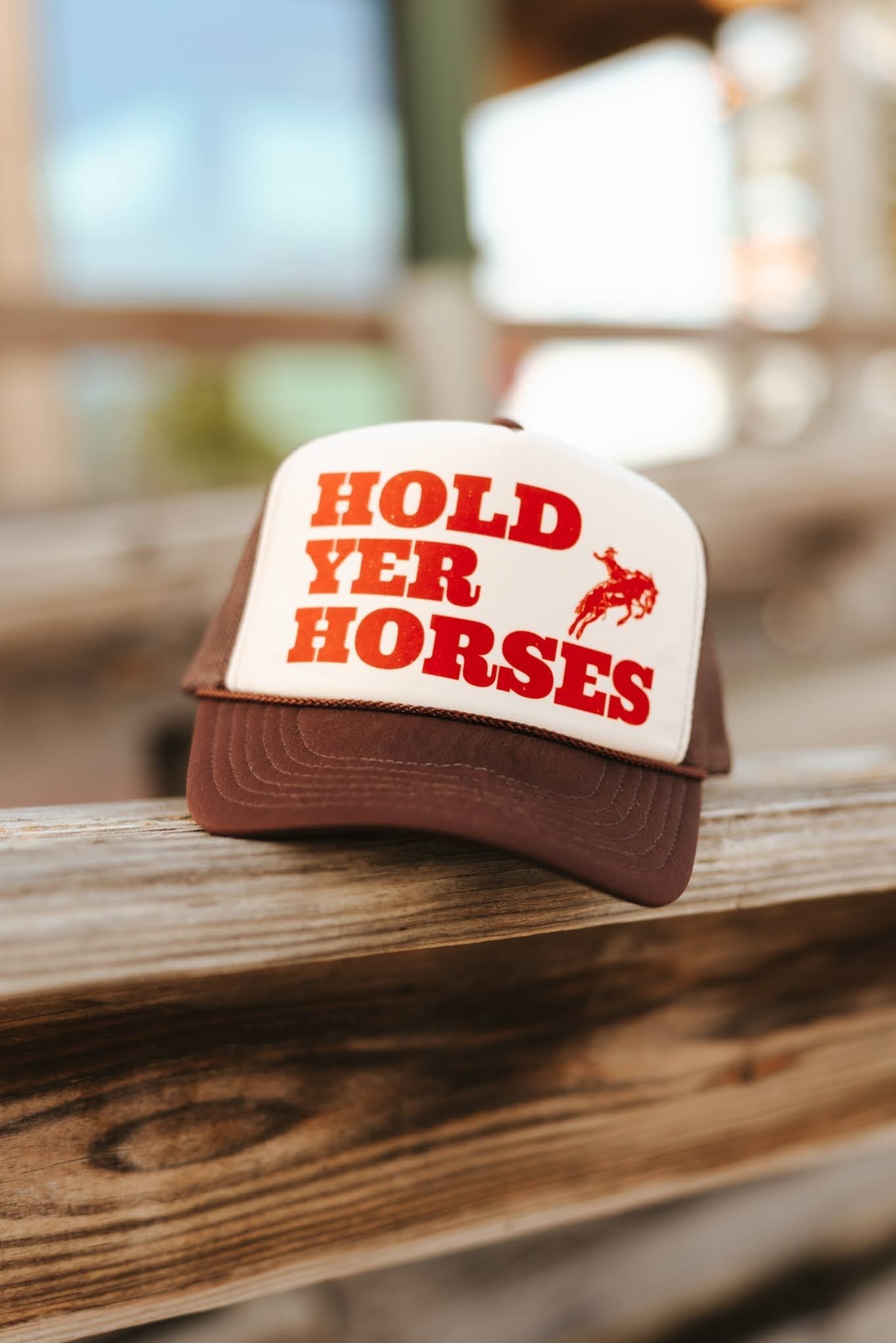 Hold Yer Horses Trucker Hat - Rooted & Reckless Co.