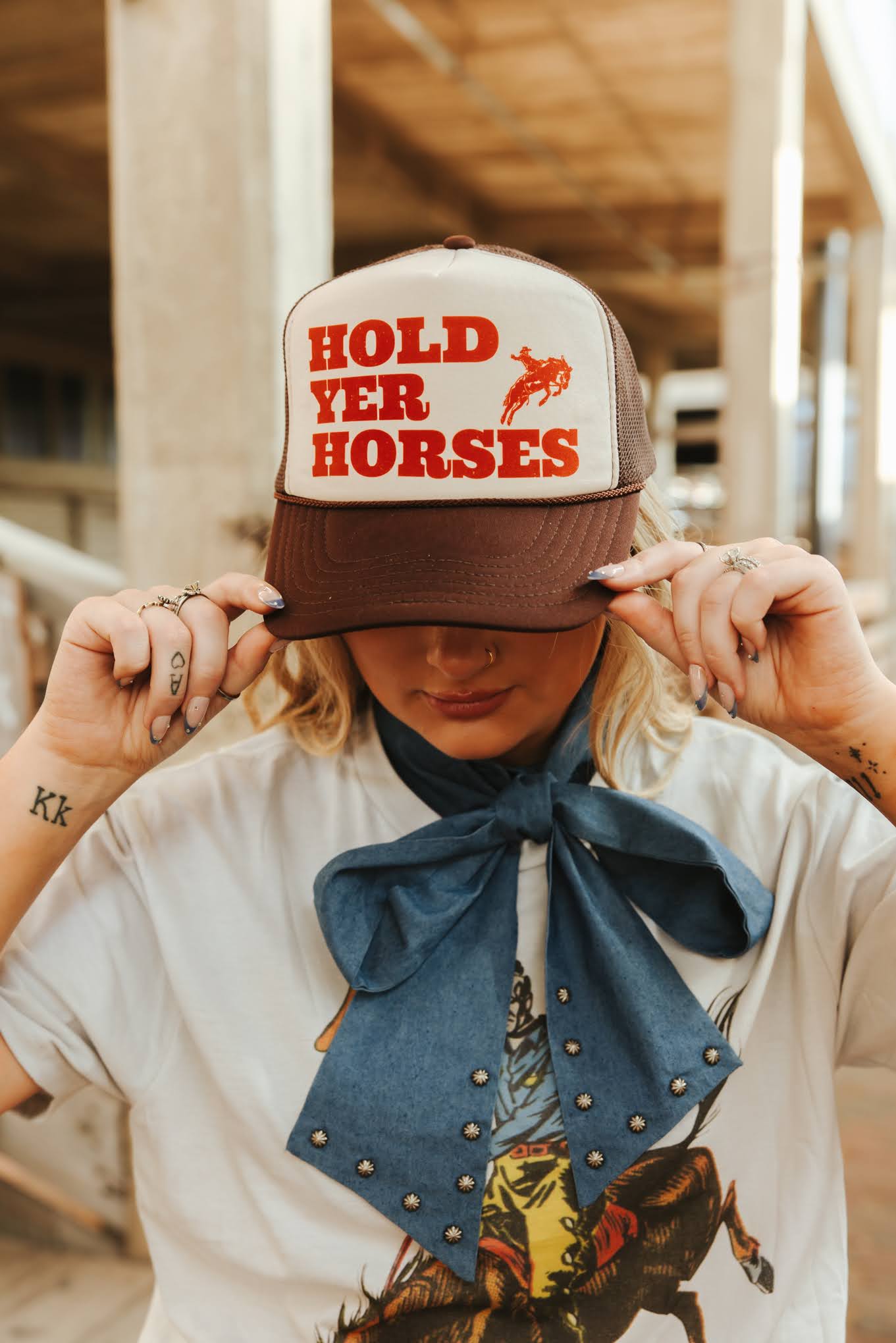 Hold Yer Horses Trucker Hat - Rooted & Reckless Co.