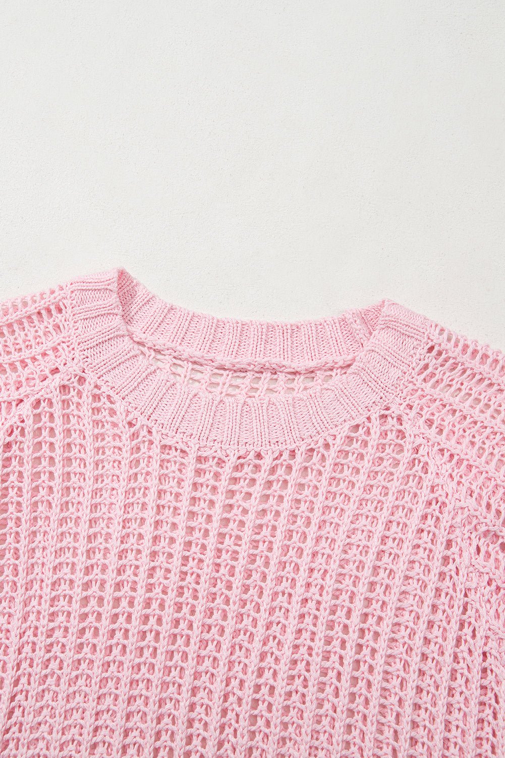 Hollow-out Crochet Tie Side Short Sleeve Sweater - Rooted & Reckless Co.