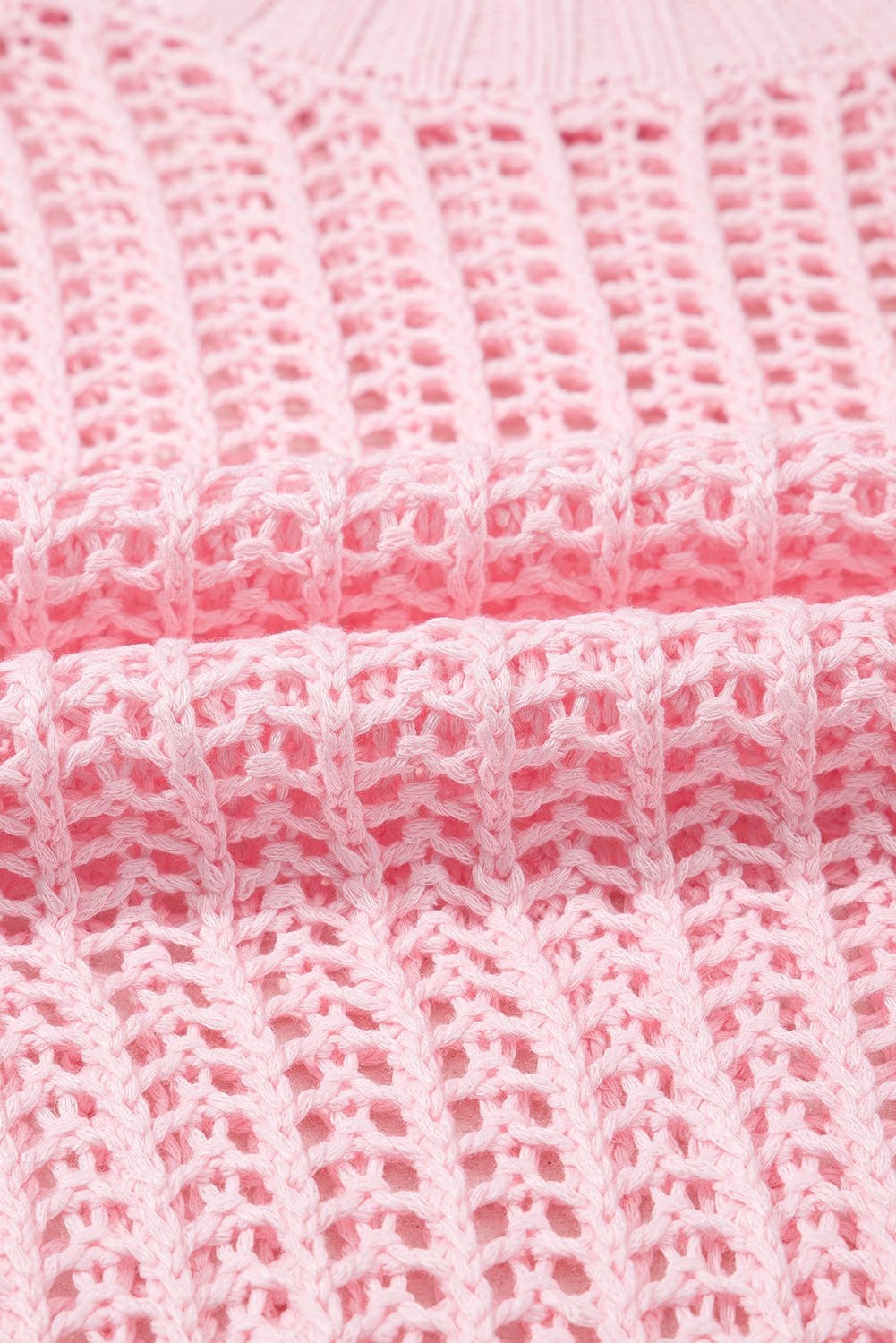 Hollow-out Crochet Tie Side Short Sleeve Sweater - Rooted & Reckless Co.