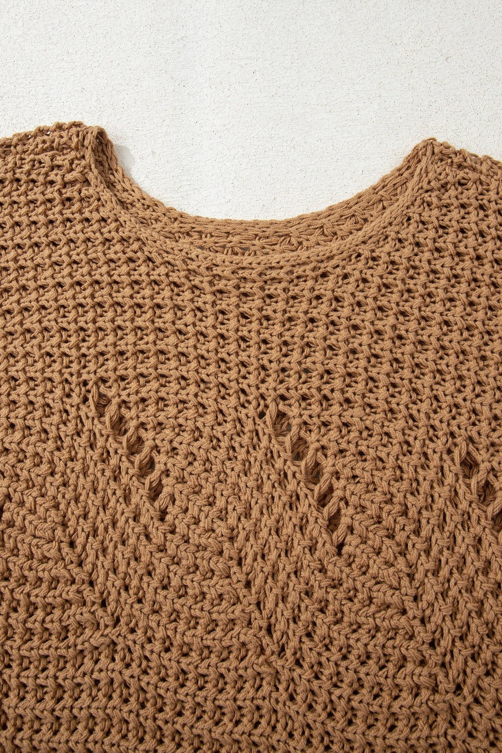 Hollowed Knit Wide Sleeve Pullover Sweater - Rooted & Reckless Co.