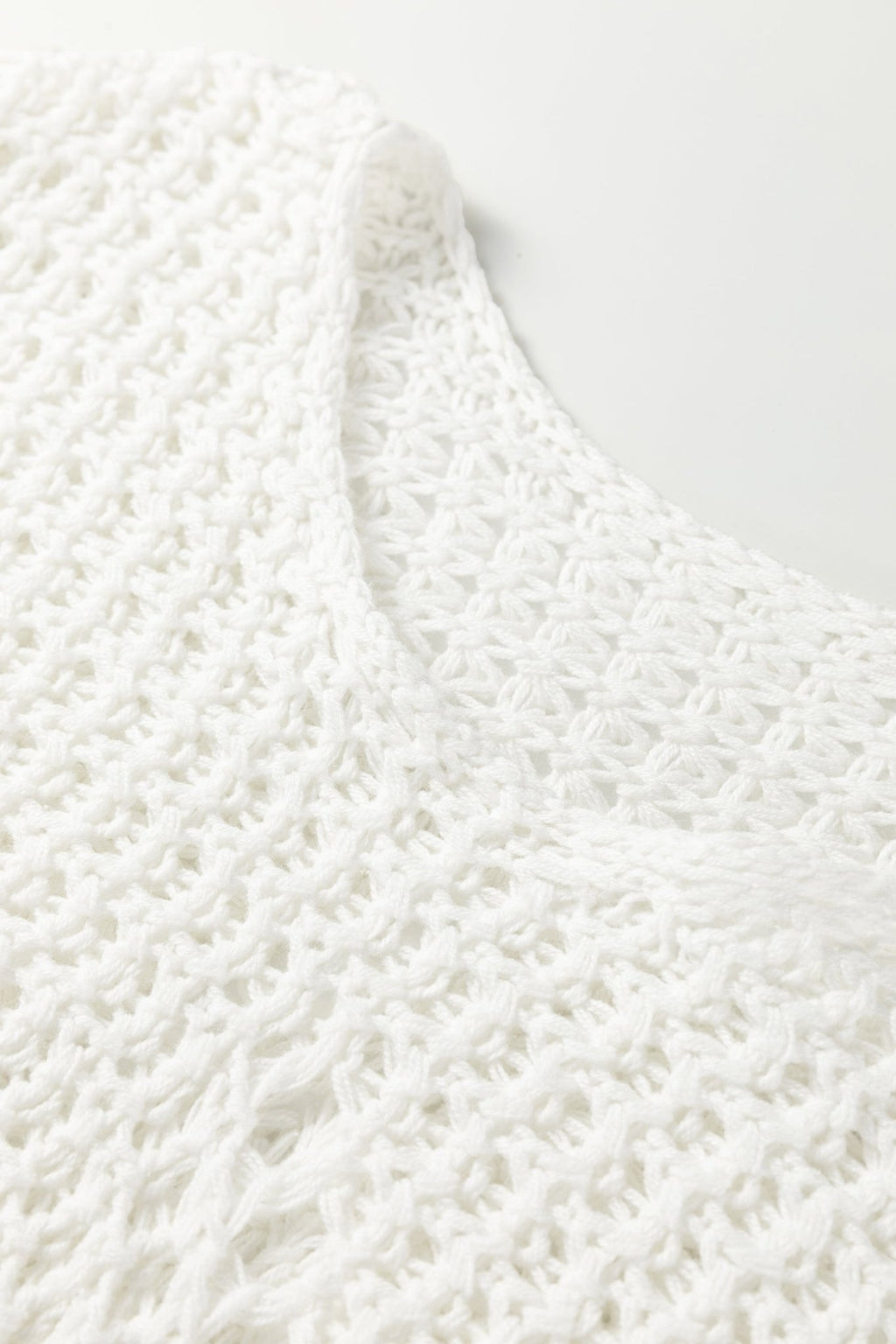 Hollowed Knit Wide Sleeve Pullover Sweater - Rooted & Reckless Co.