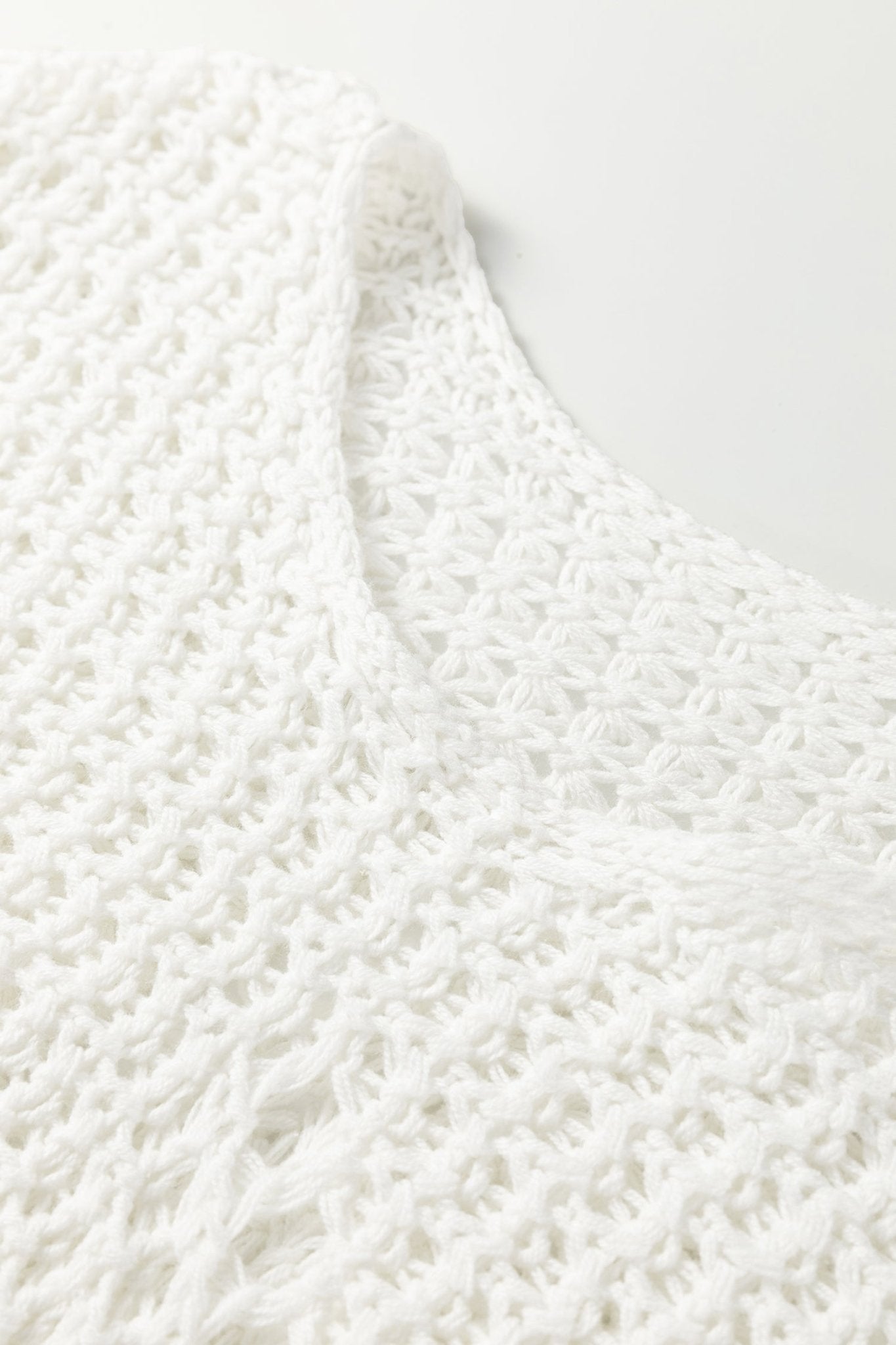 Hollowed Knit Wide Sleeve Pullover Sweater - Rooted & Reckless Co.