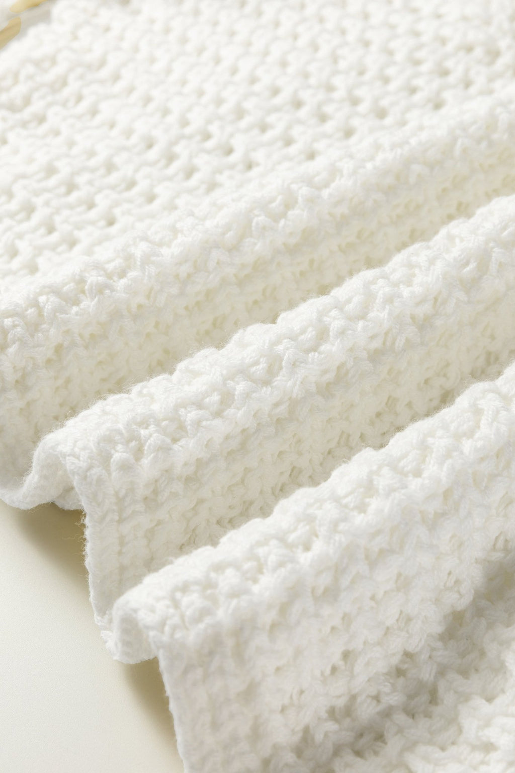 Hollowed Knit Wide Sleeve Pullover Sweater - Rooted & Reckless Co.