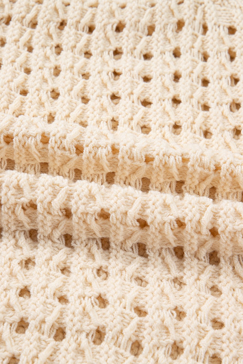 Hollowed Knit Zip Up Sweater Cardigan - Rooted & Reckless Co.