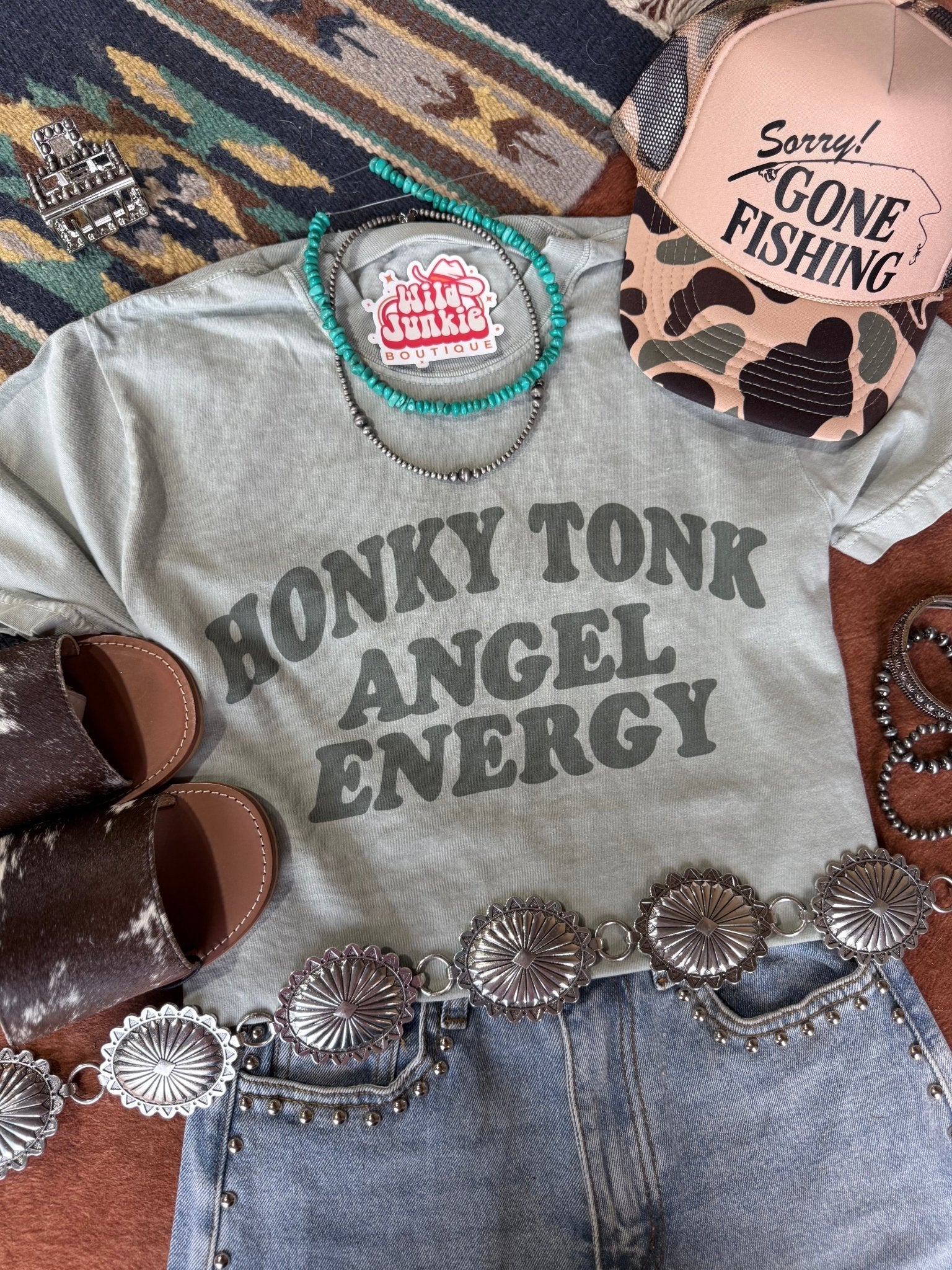 Honky Tonk Angel Energy Graphic Tee - Rooted & Reckless Co.