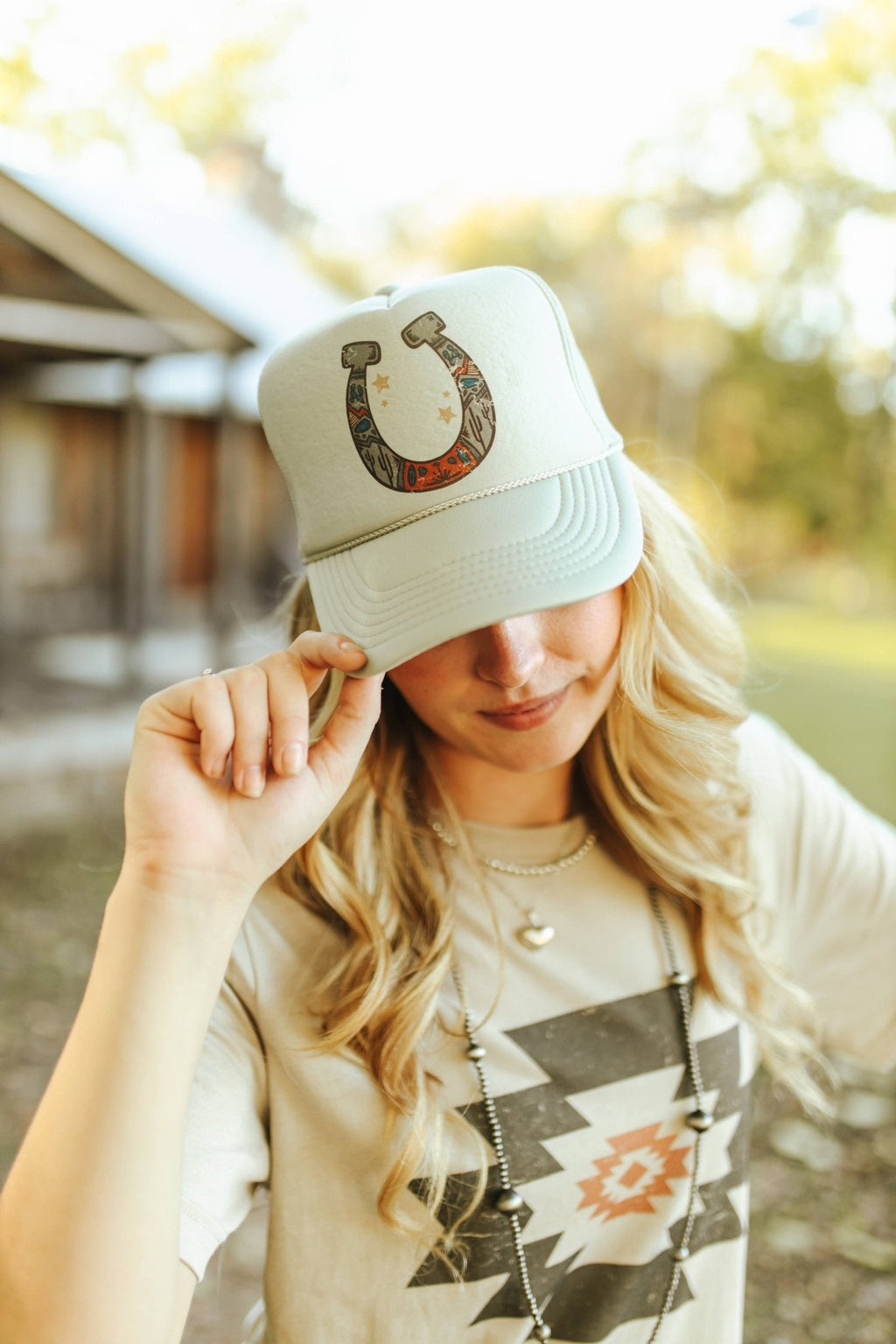 Horse Shoe Trucker Hat - Rooted & Reckless Co.