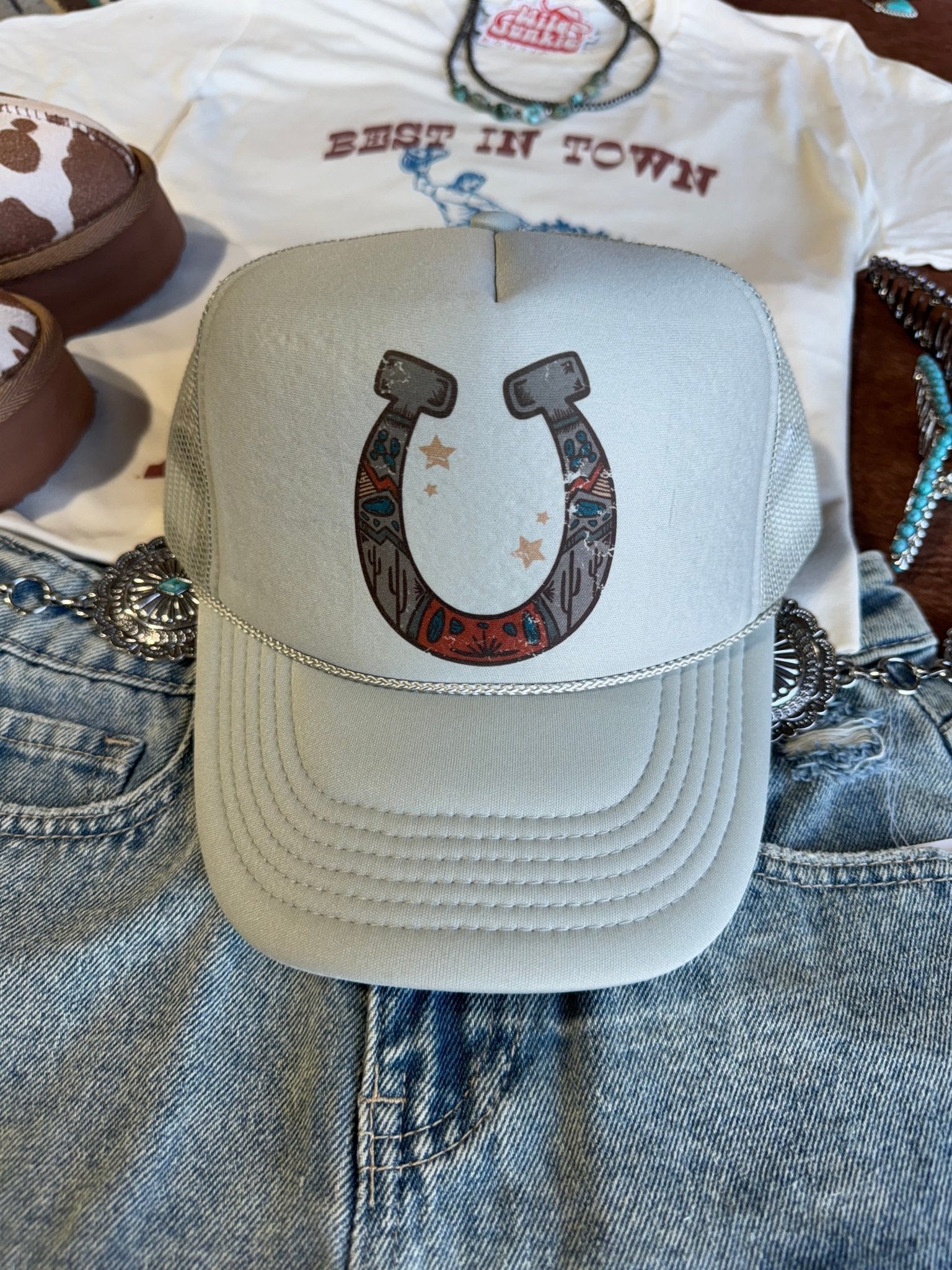 Horse Shoe Trucker Hat - Rooted & Reckless Co.