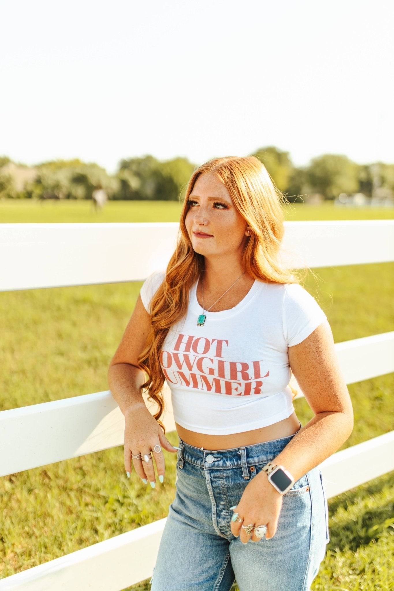 Hot Cowgirl Summer Babydoll Graphic Tee - Rooted & Reckless Co.