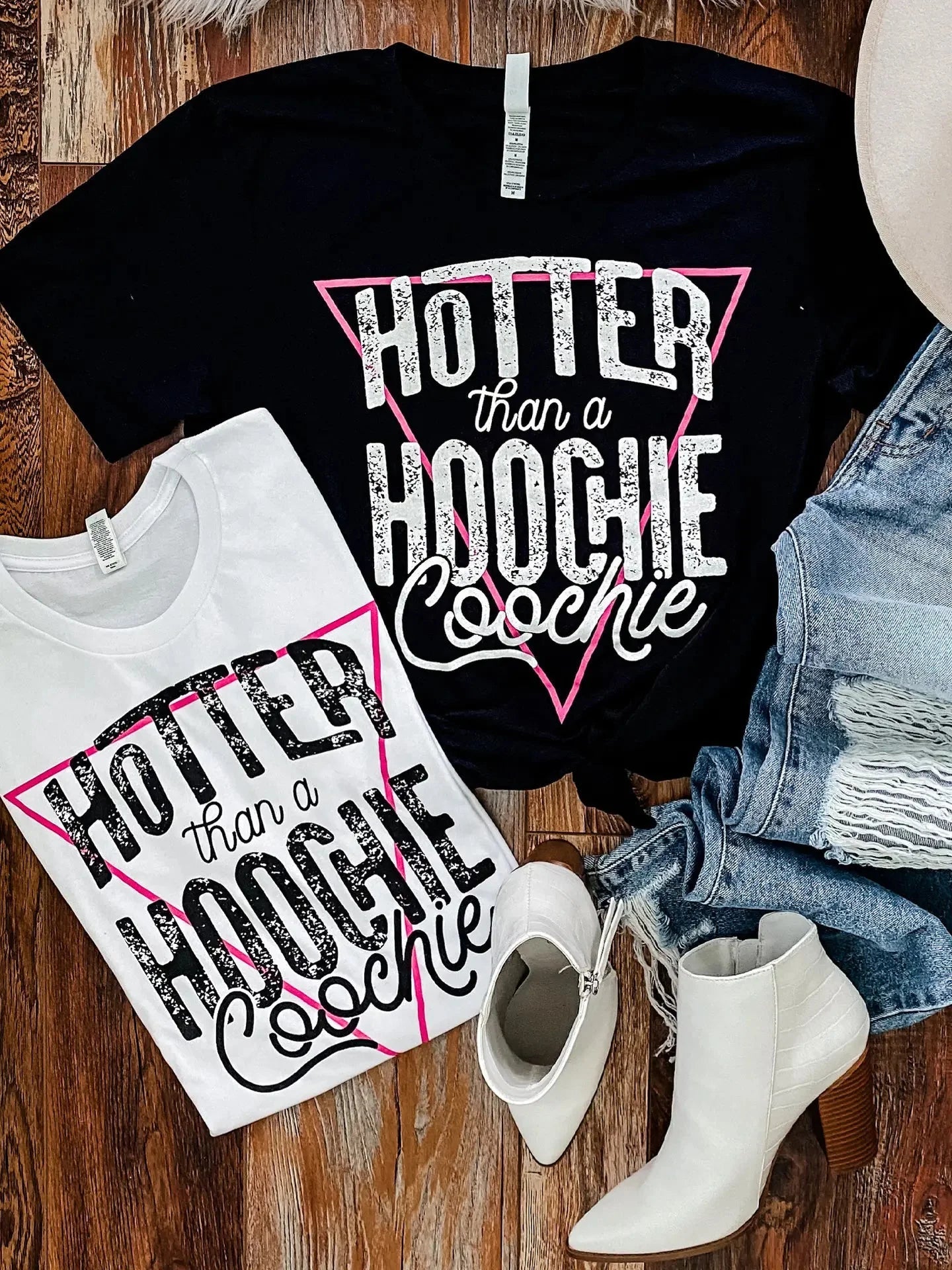 Hotter Than A Hoochie Coochie Graphic Tee - Black - Rooted & Reckless Co.