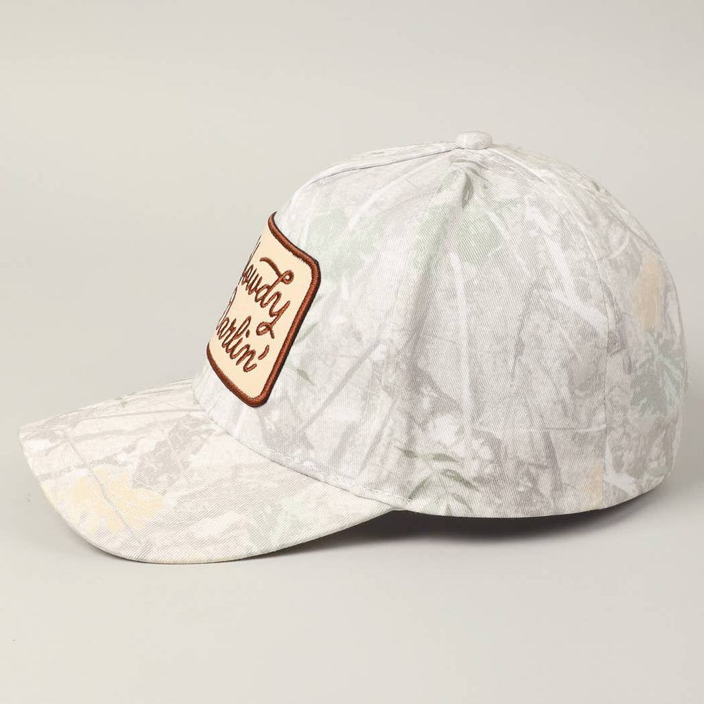 "Howdy Darlin'" Realtree Camo Patch Trucker Hat — 100% Cotton with Adjustable Snapback - Rooted & Reckless Co.