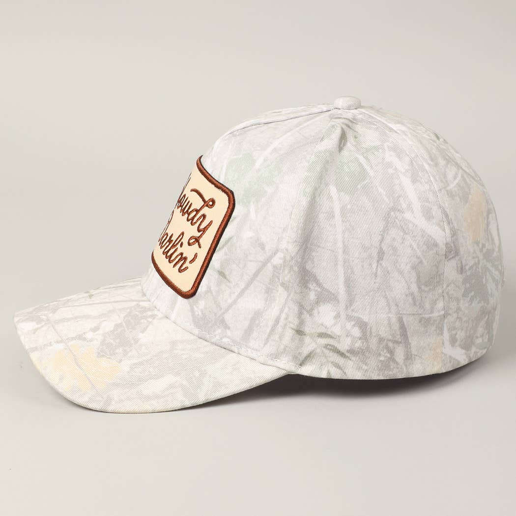 "Howdy Darlin'" Realtree Camo Patch Trucker Hat — 100% Cotton with Adjustable Snapback - Rooted & Reckless Co.