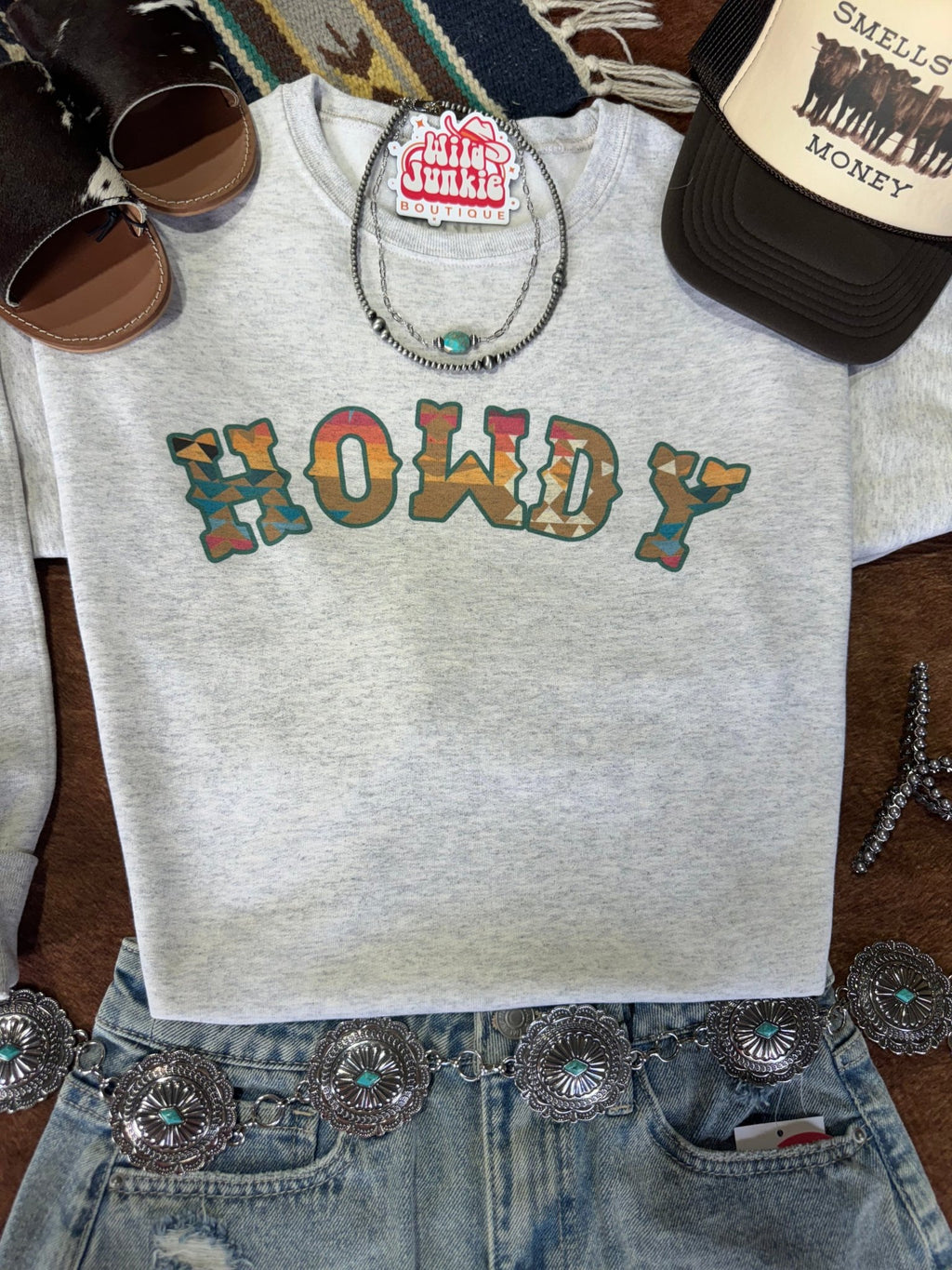 Howdy Graphic Sweatshirt - Rooted & Reckless Co.