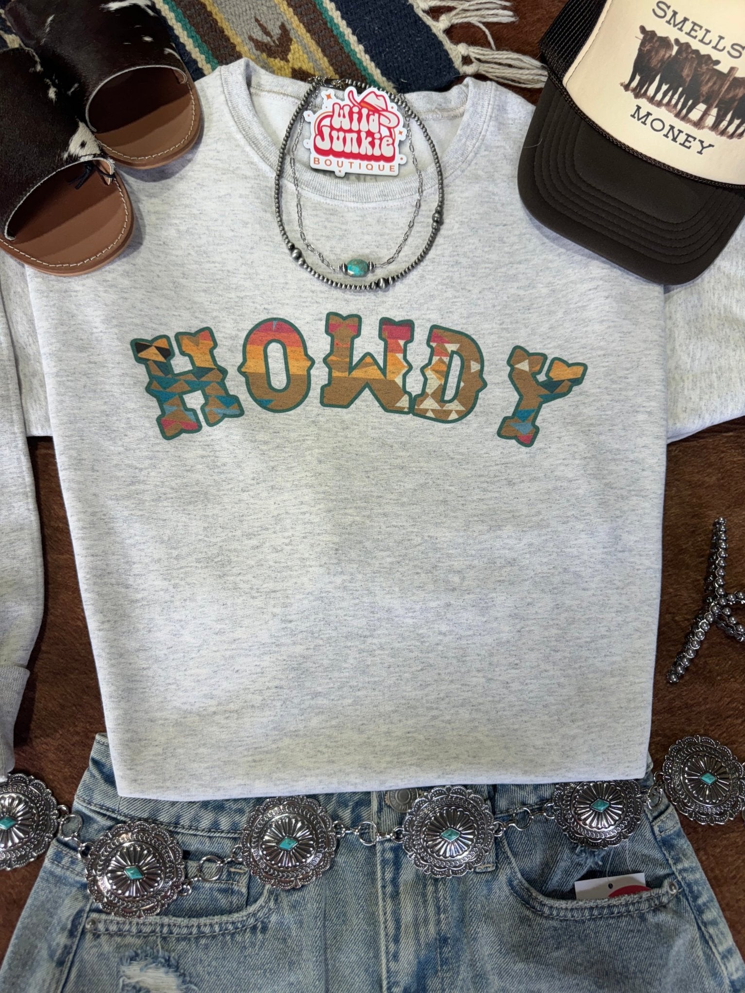 Howdy Graphic Sweatshirt - Rooted & Reckless Co.
