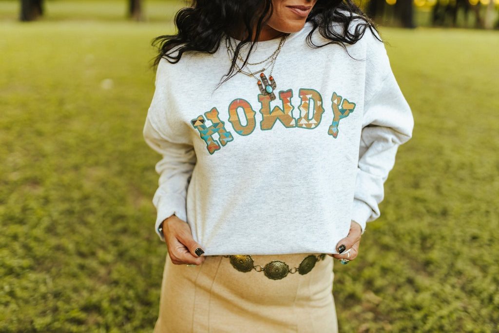 Howdy Graphic Sweatshirt - Rooted & Reckless Co.