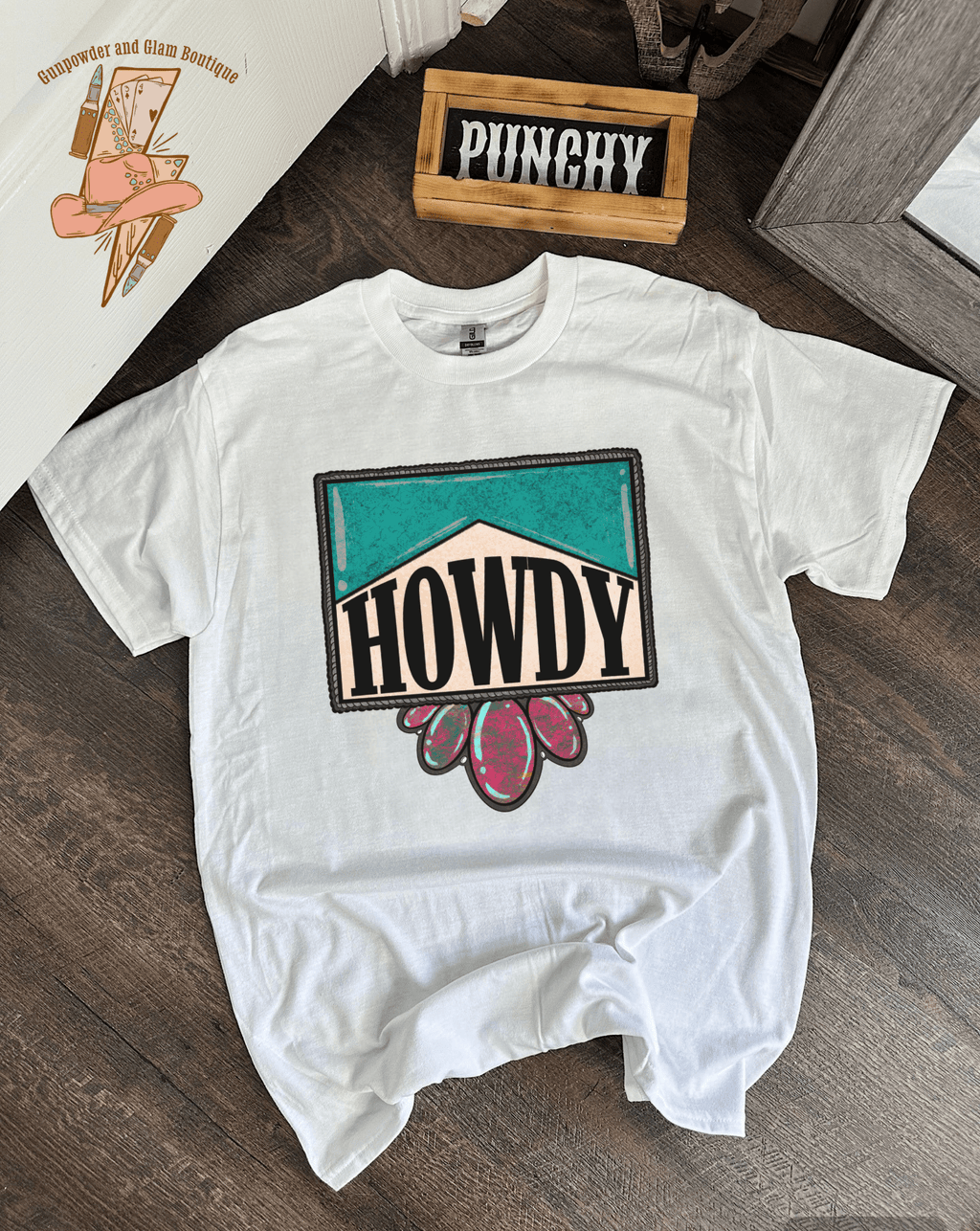 Howdy Jewel Tee - Rooted & Reckless Co.