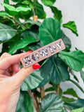 "Howdy" Tooled Leather Western Hair Clip — Genuine Leather - Rooted & Reckless Co.