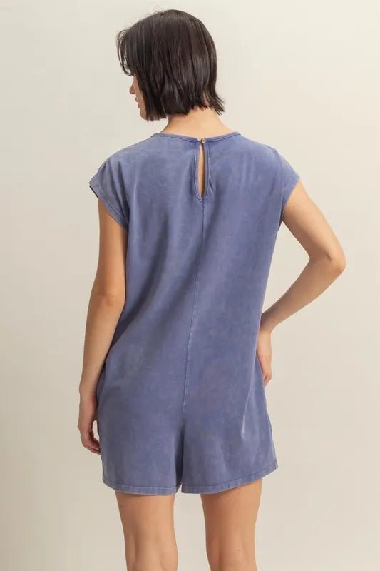 HYFVE Round Neck Cap Sleeve Relaxed Fit Breezy Romper - Rooted & Reckless Co.