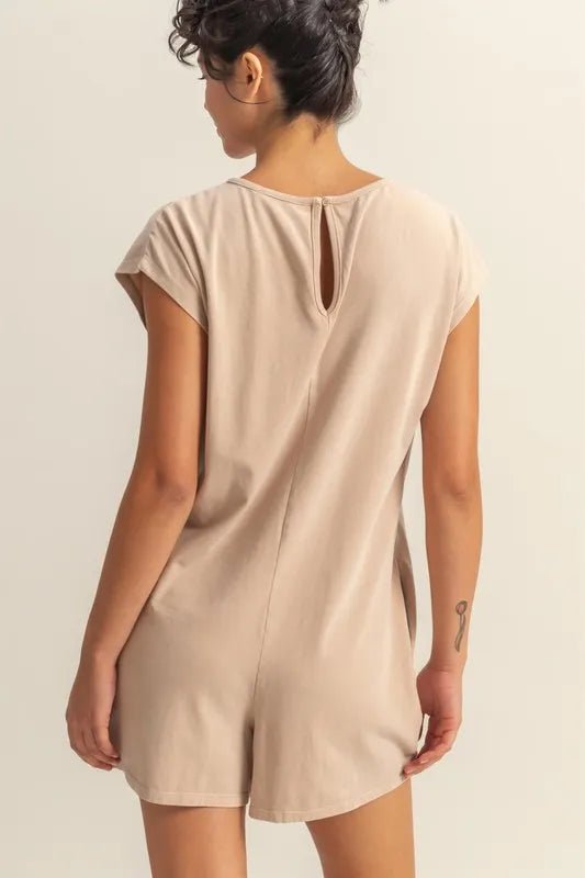 HYFVE Round Neck Cap Sleeve Relaxed Fit Breezy Romper - Rooted & Reckless Co.