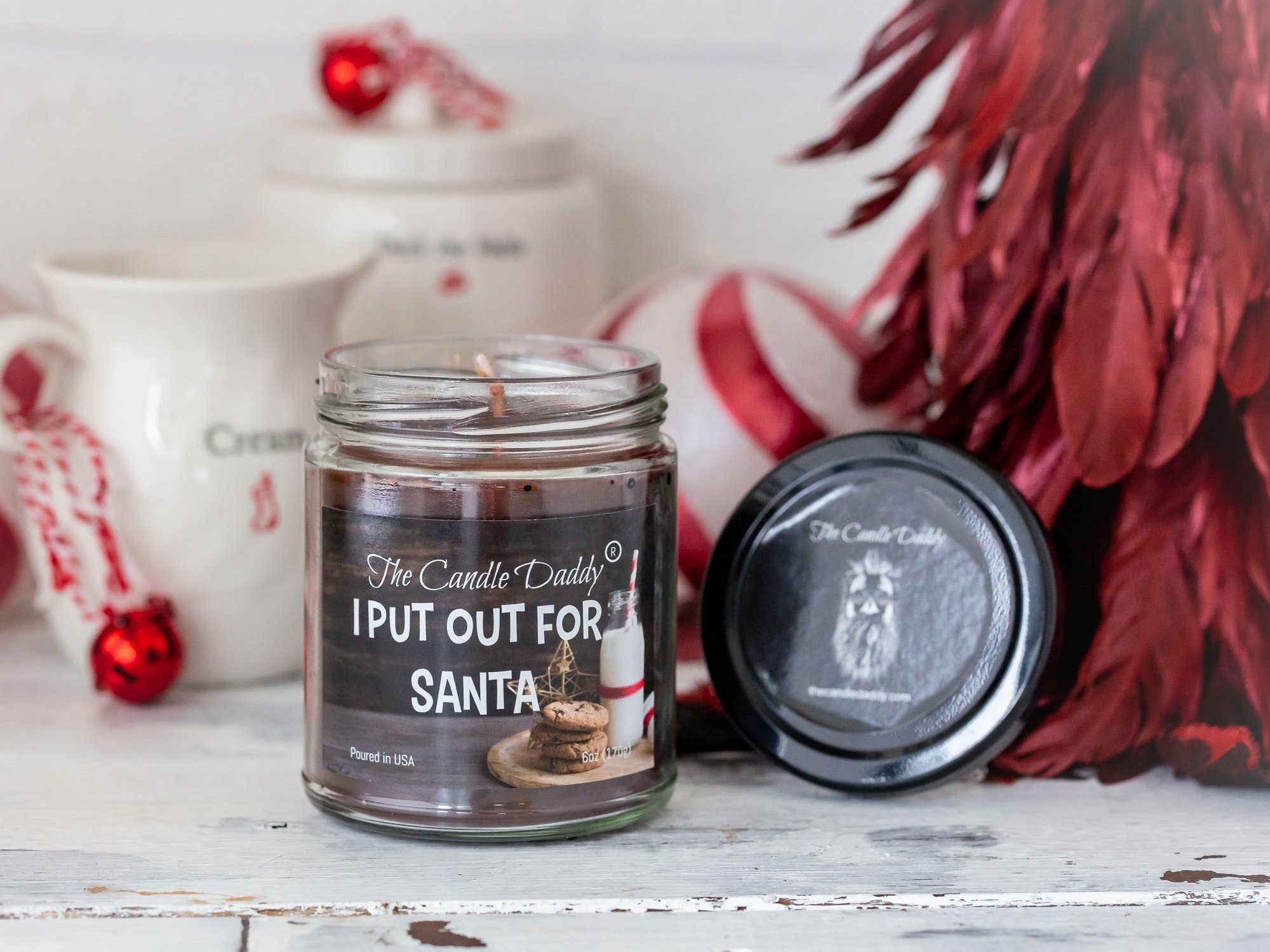 I Put Out For Santa Holiday Candle - Funny Chocolate Chip - Rooted & Reckless Co.