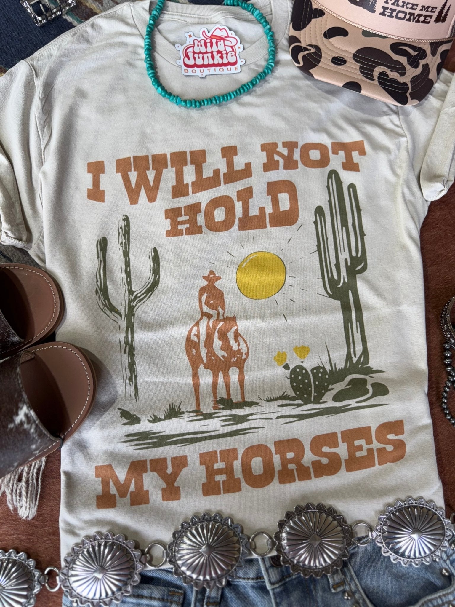 I Will Not Hold My Horses Graphic Tee - Rooted & Reckless Co.