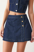 ICONIC INDIGO DENIM SKORT - Rooted & Reckless Co.