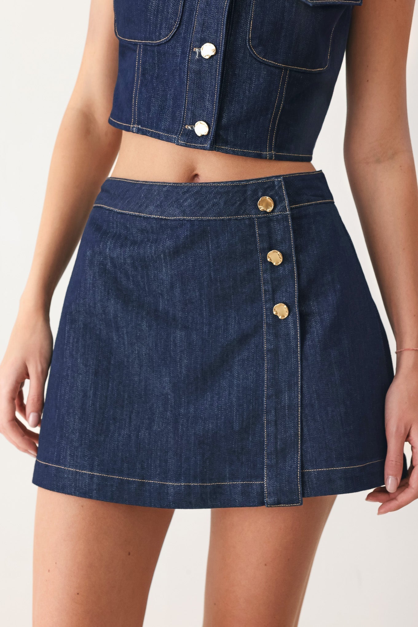 ICONIC INDIGO DENIM SKORT - Rooted & Reckless Co.