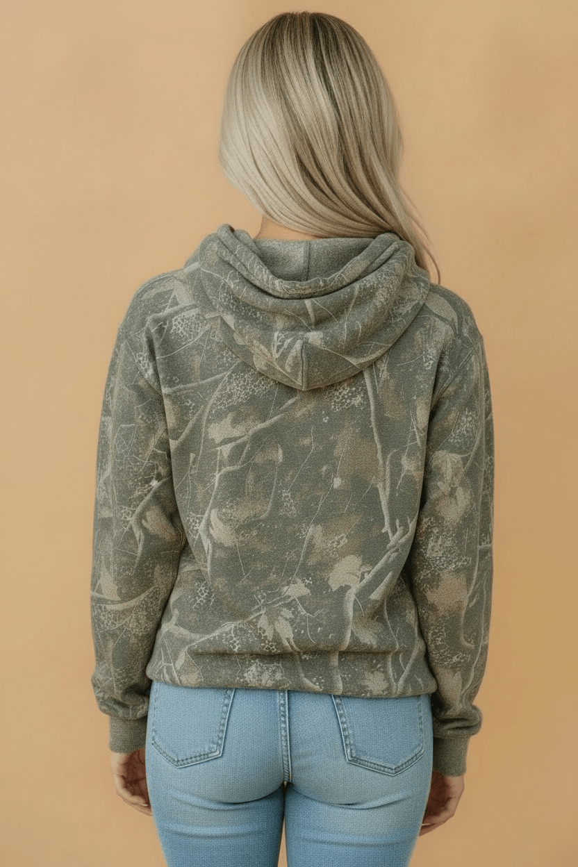 JESUS LOVES YOU Camo Graphic Print Hoodie - Rooted & Reckless Co.