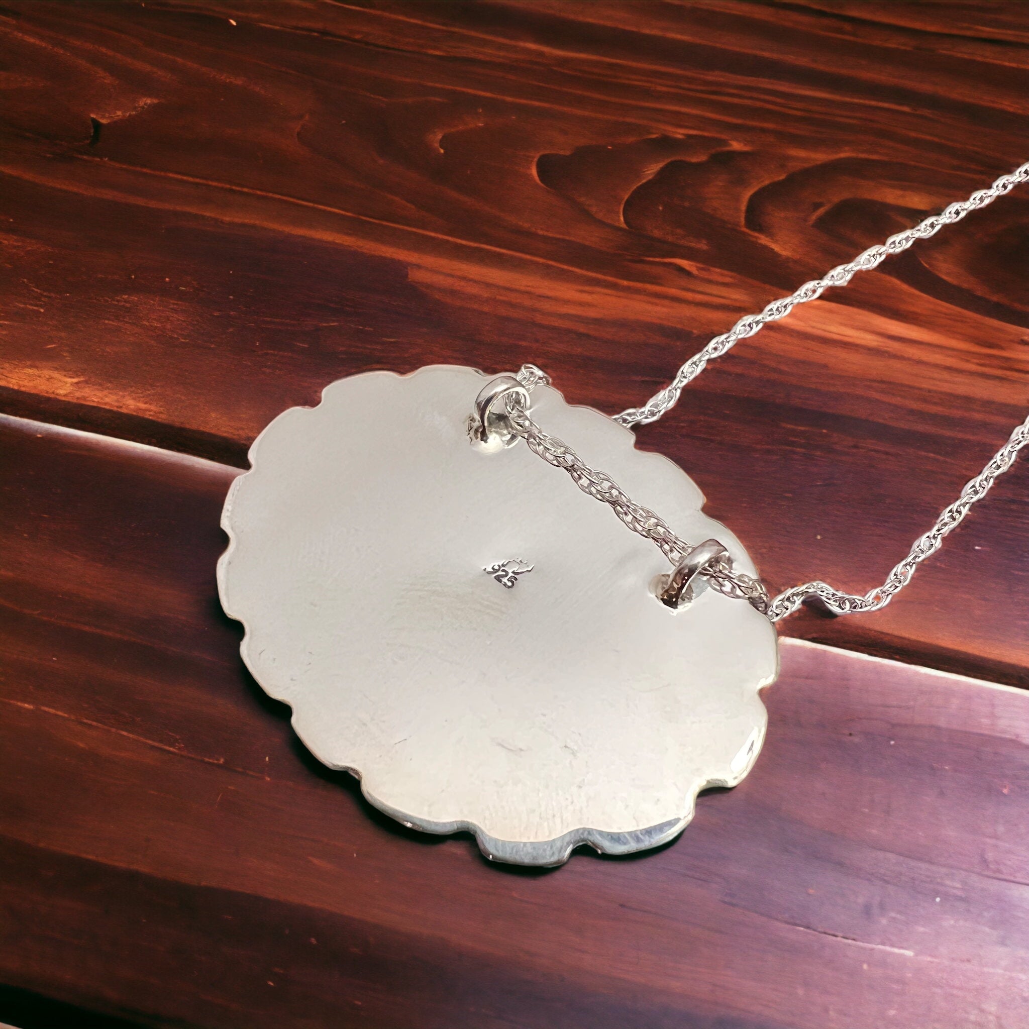 Jimson Belin Navajo Sterling Silver Necklace with Kingman Turquoise — 16" - Rooted & Reckless Co.