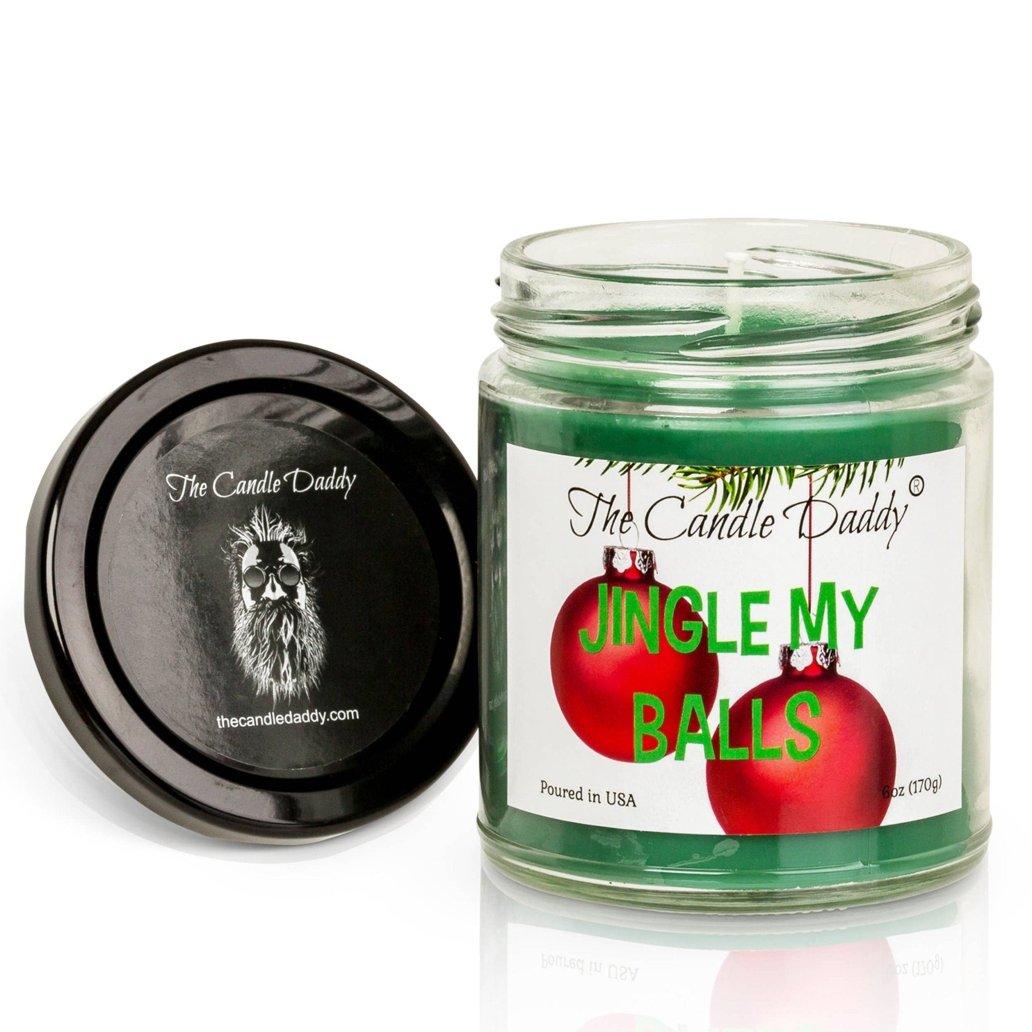 Jingle My Balls Holiday Candle - Funny Christmas Holly Berry - Rooted & Reckless Co.