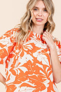 Jodifl Print Puffed Sleeves Western Top — Frilled Neck with Adjustable Fit Lightweight Layering - Rooted & Reckless Co.