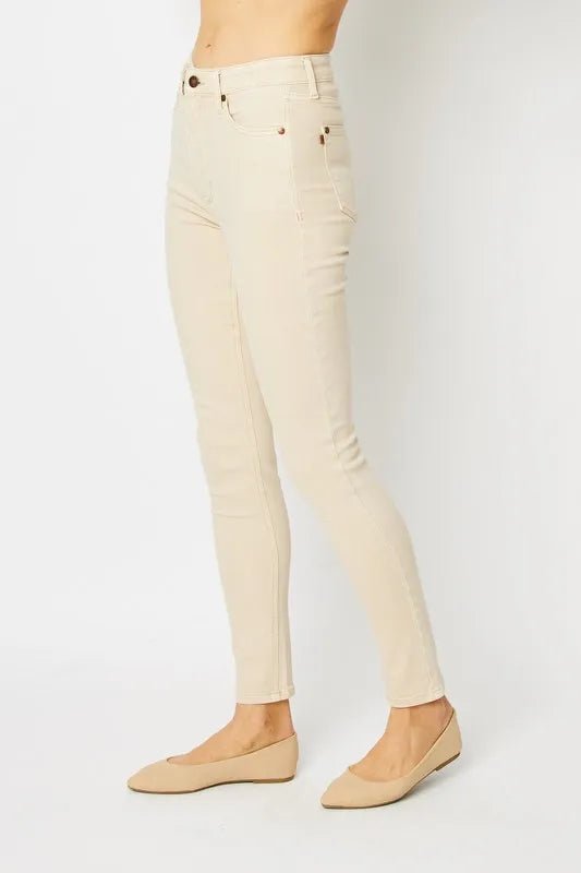 Judy Blue Full Size Garment Dyed Tummy Control Skinny Jeans - Rooted & Reckless Co.