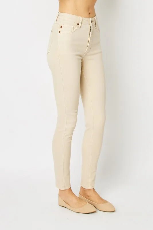 Judy Blue Full Size Garment Dyed Tummy Control Skinny Jeans - Rooted & Reckless Co.