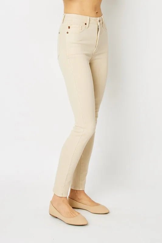 Judy Blue Full Size Garment Dyed Tummy Control Skinny Jeans - Rooted & Reckless Co.