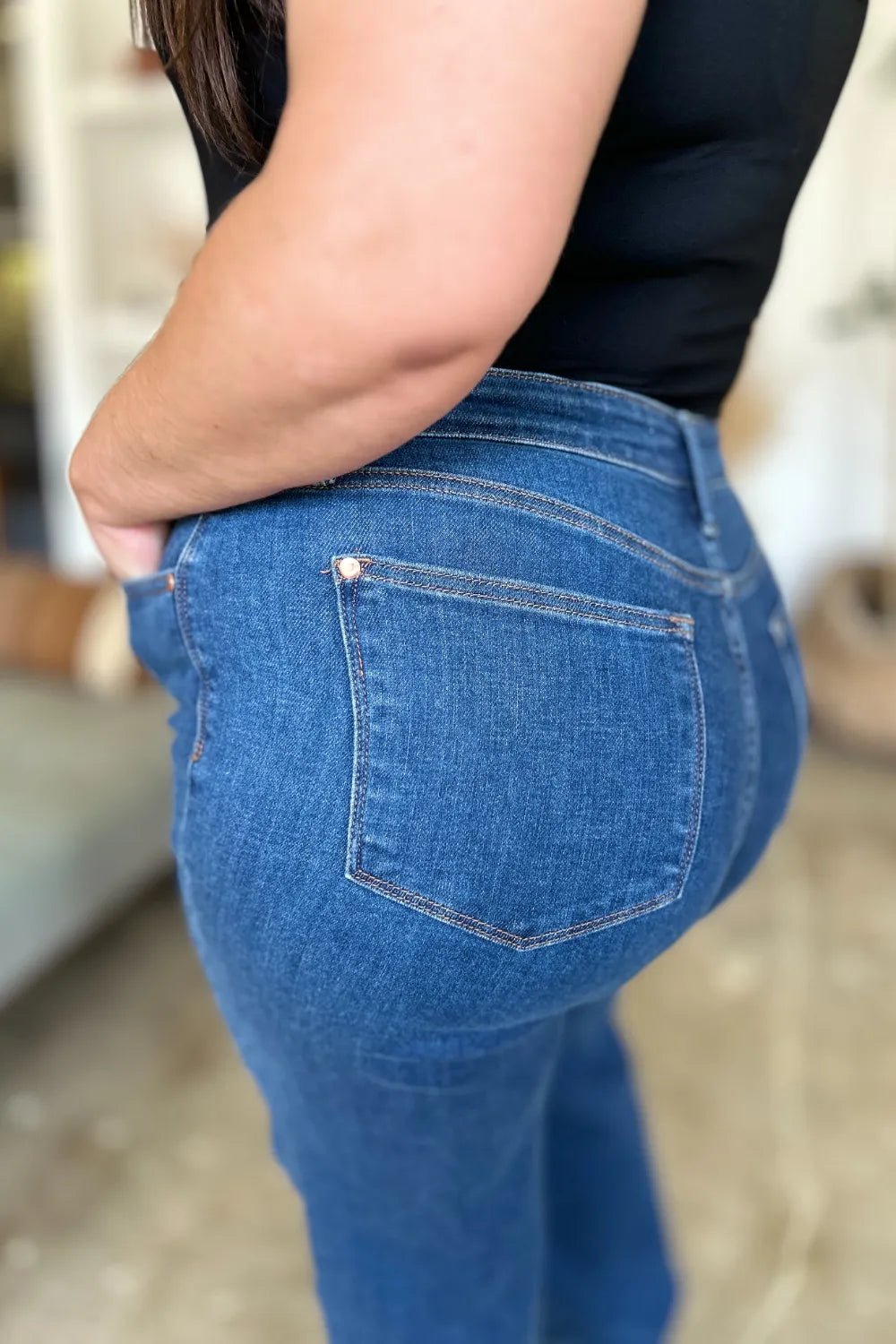 Judy Blue Full Size High Rise Straight Jeans - Rooted & Reckless Co.