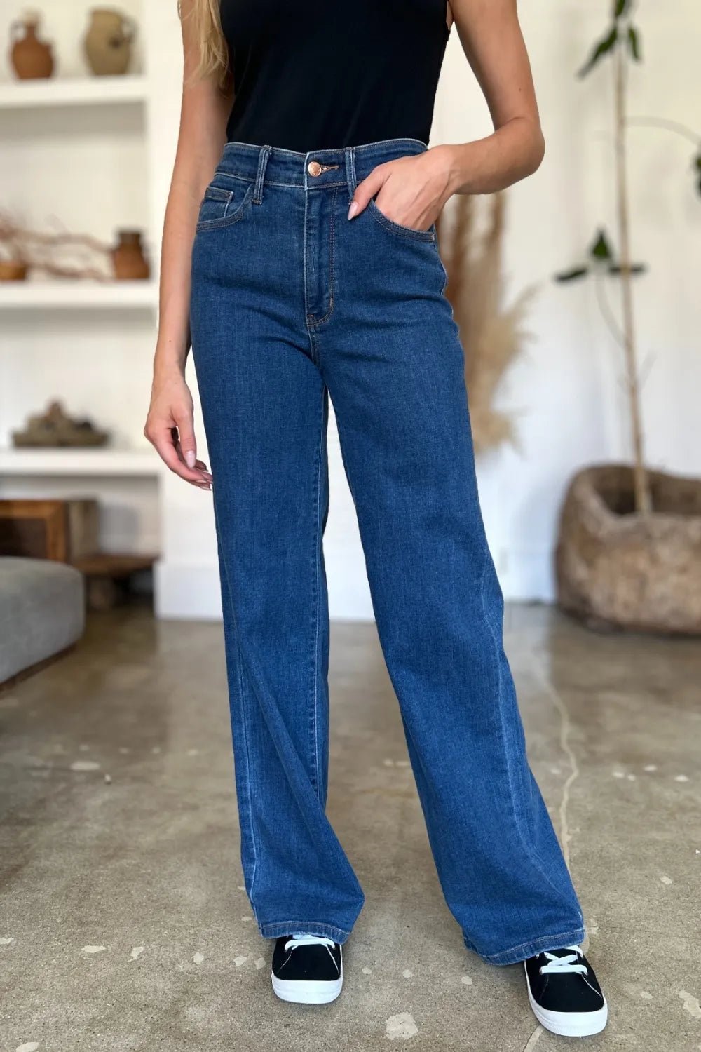 Judy Blue Full Size High Rise Straight Jeans - Rooted & Reckless Co.