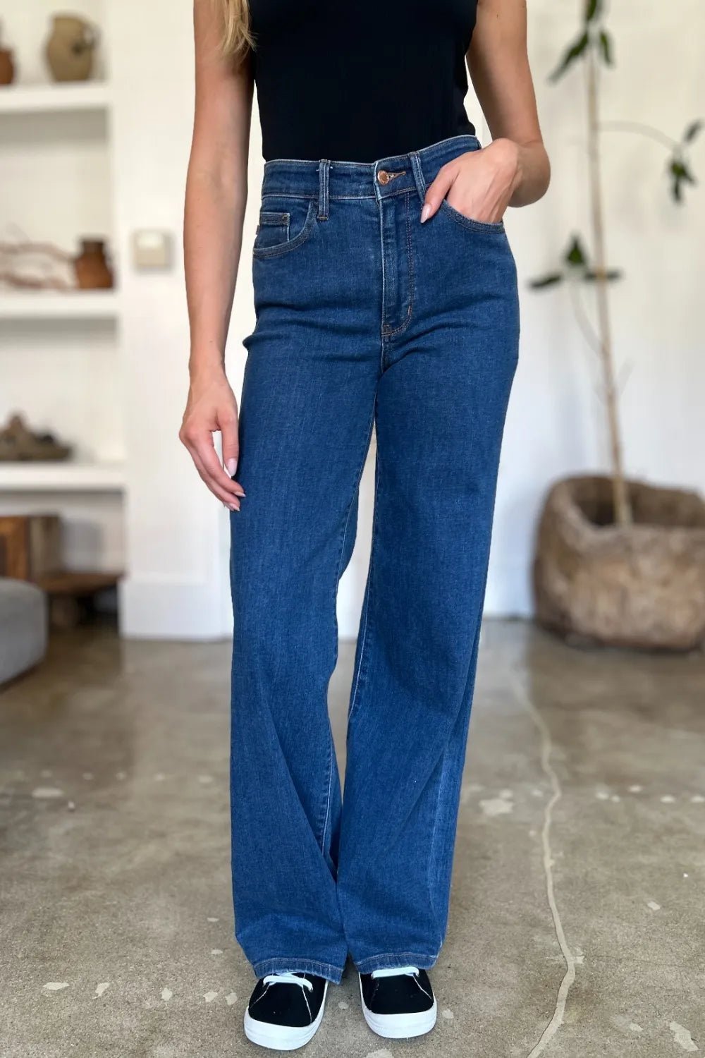 Judy Blue Full Size High Rise Straight Jeans - Rooted & Reckless Co.