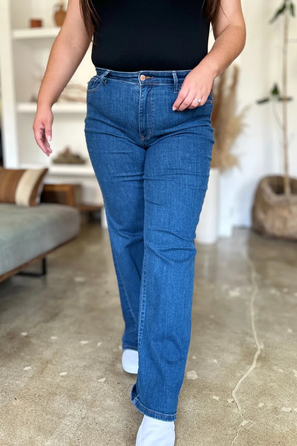Judy Blue Full Size High Rise Straight Jeans - Rooted & Reckless Co.
