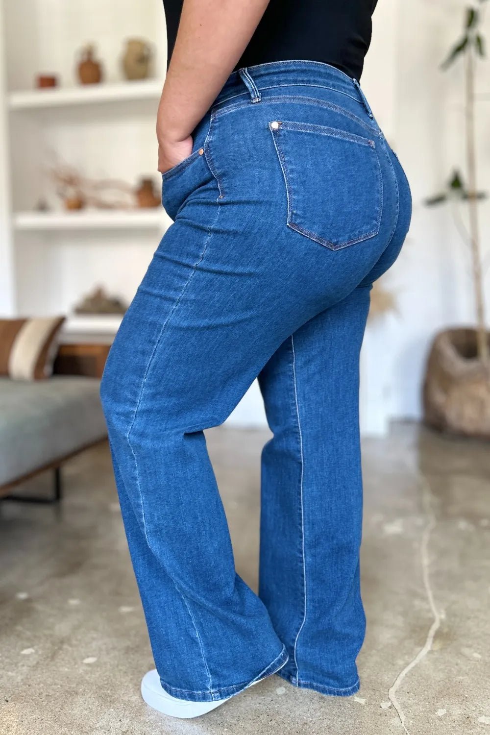 Judy Blue Full Size High Rise Straight Jeans - Rooted & Reckless Co.