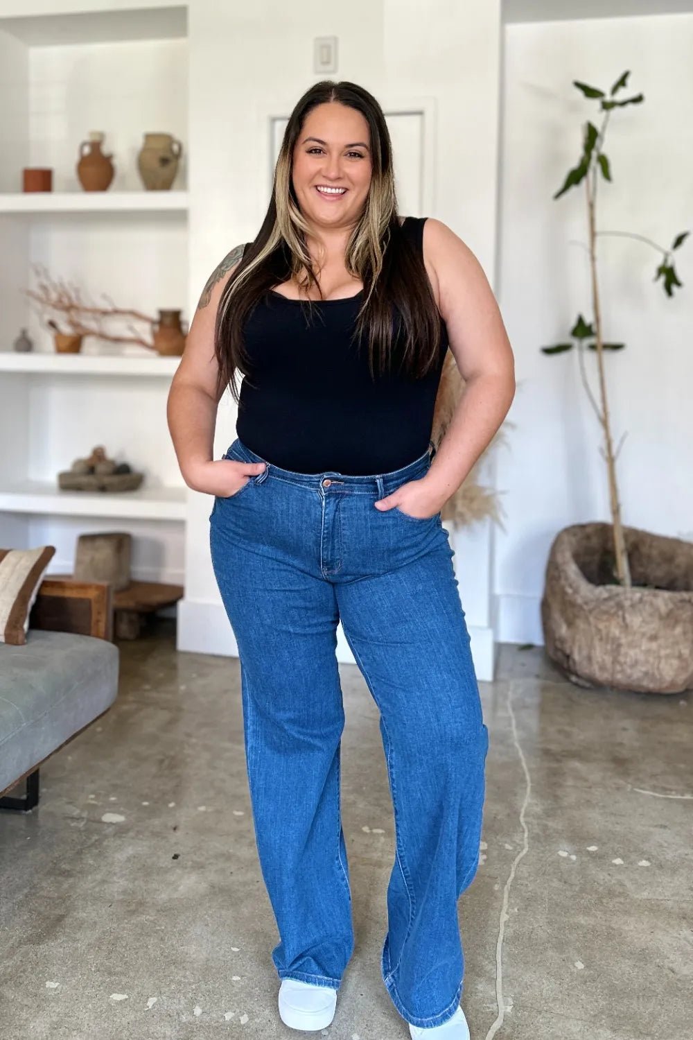 Judy Blue Full Size High Rise Straight Jeans - Rooted & Reckless Co.